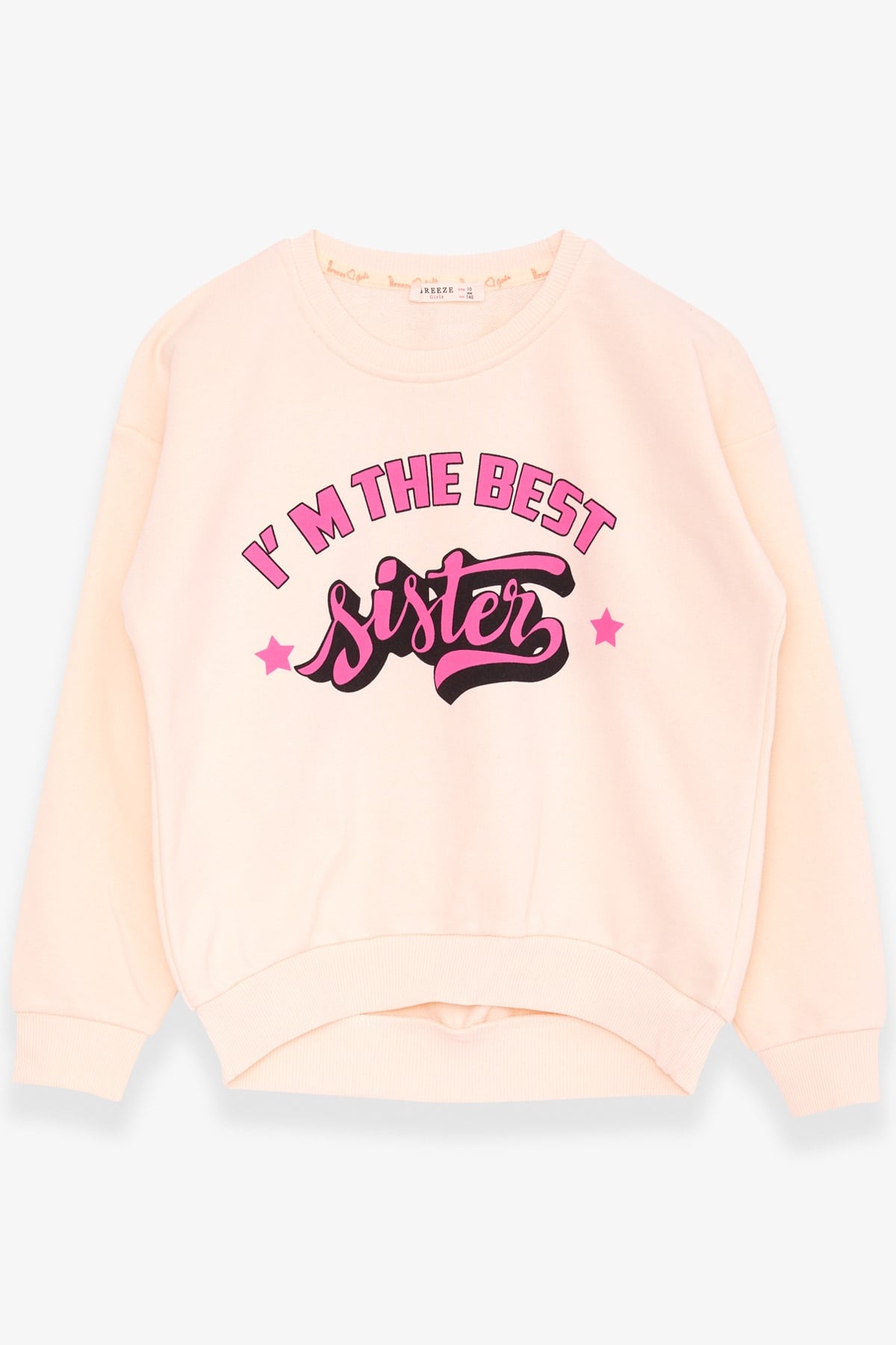 Breeze Kız Çocuk Sweatshirt Yazı Baskılı Krem (9-14 Yaş)