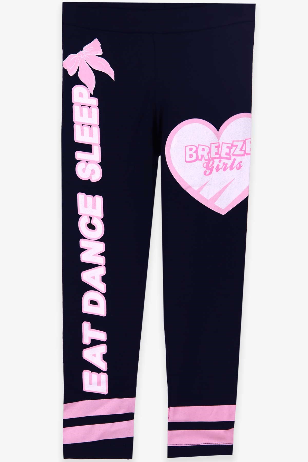 Breeze Kız Çocuk Tayt Baskılı Lacivert (5-10 Yaş)
