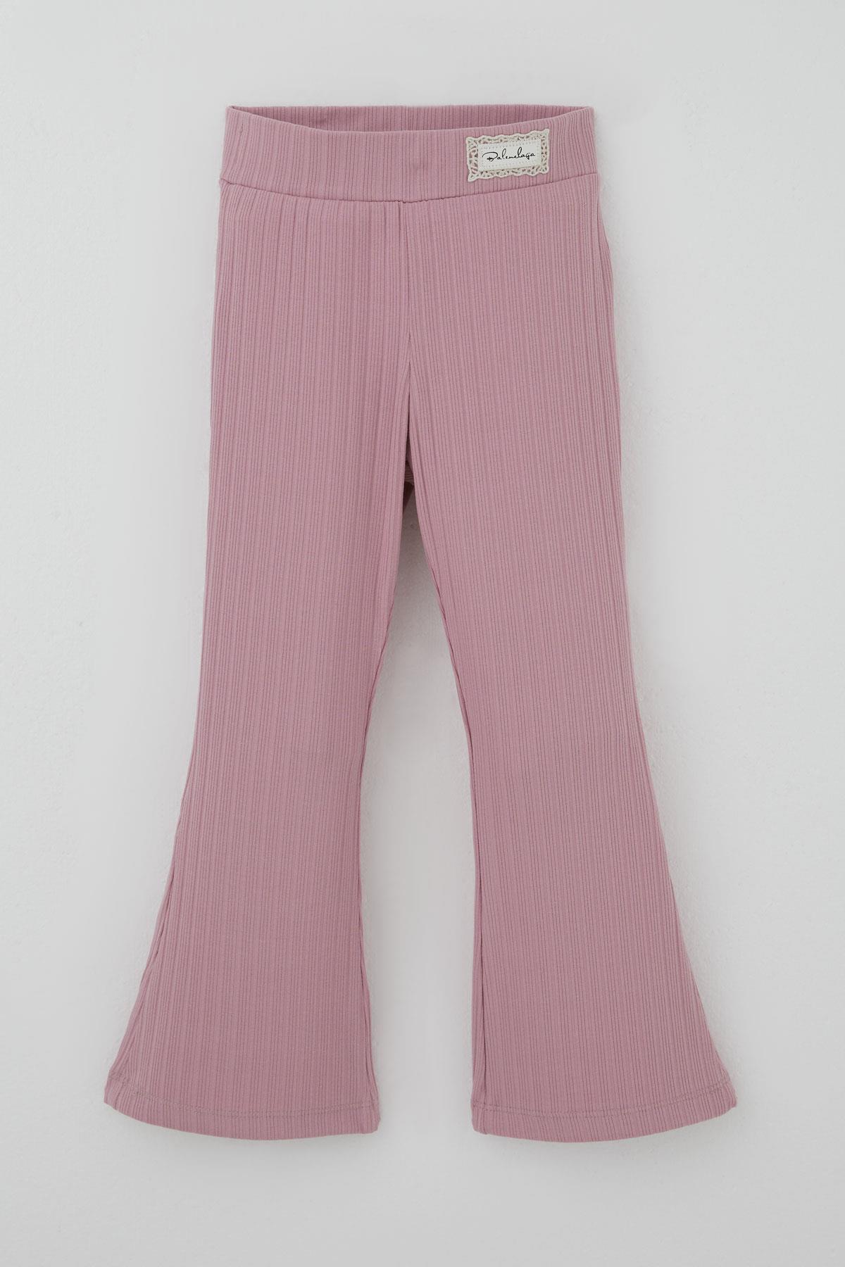 Breeze Kız Çocuk Tayt Bel Kısmı Arma Aksesuar Detaylı Gülkurusu (3-7 Yaş)