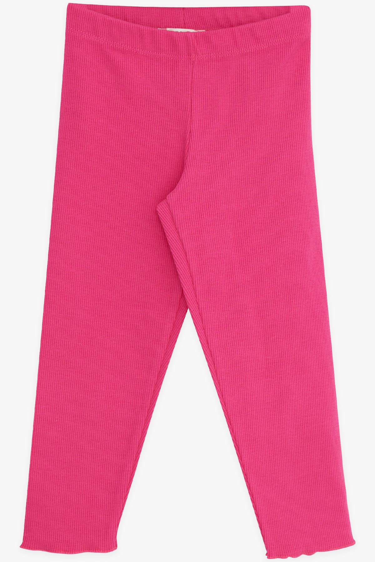 Breeze Kız Çocuk Tayt Fitilli Basic Fuşya (3-8 Yaş)