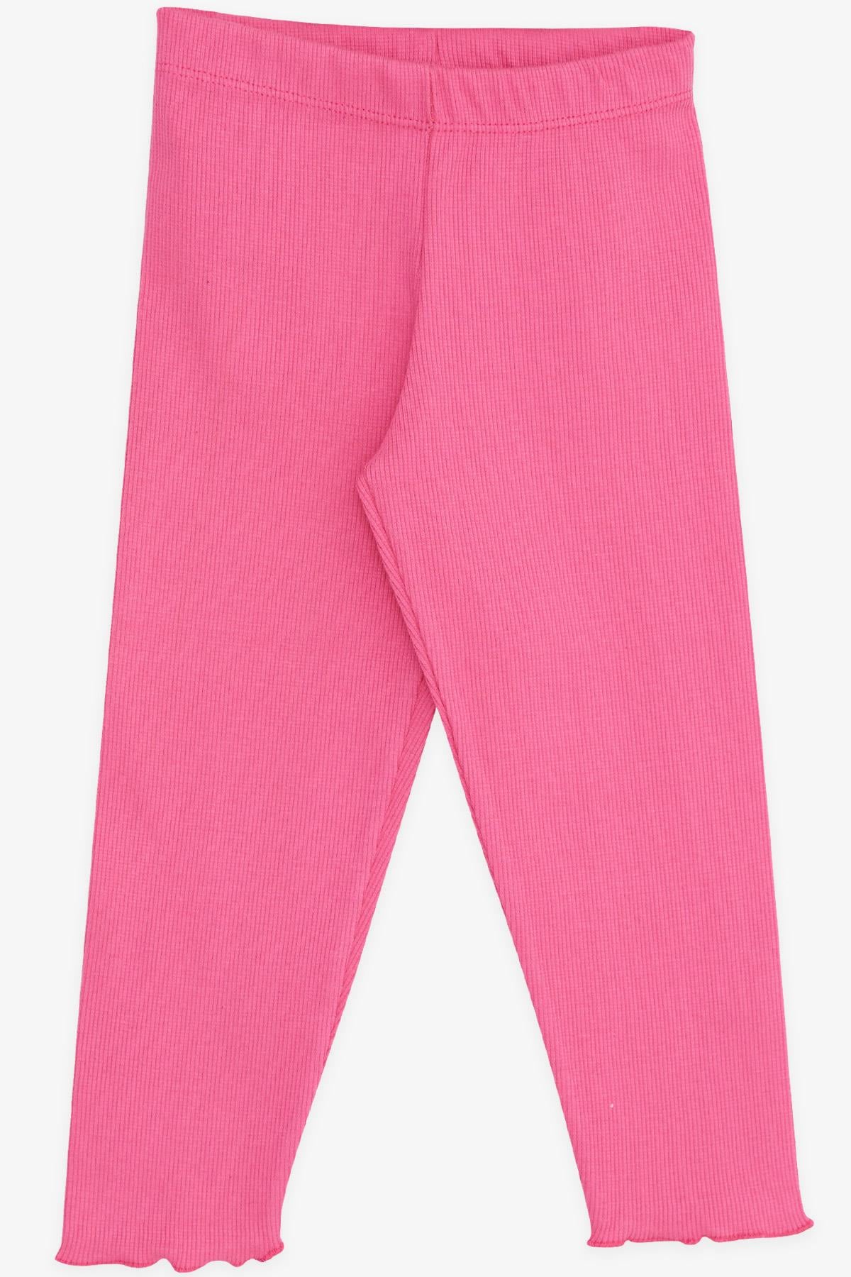 Breeze Kız Çocuk Tayt Fitilli Basic Pembe (3-8 Yaş)