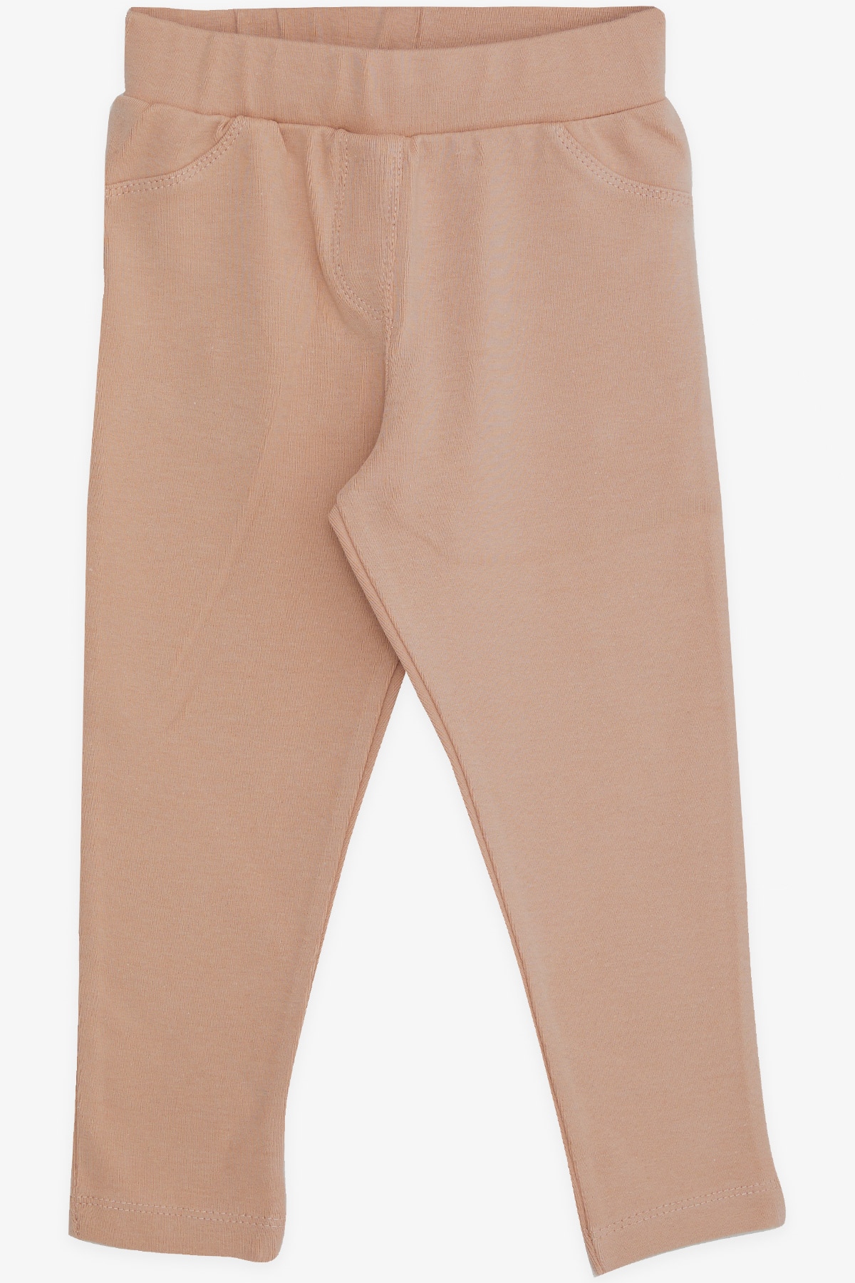 Breeze Kız Çocuk Tayt Pantolon Arkası Cepli Bej (2-6 Yaş)
