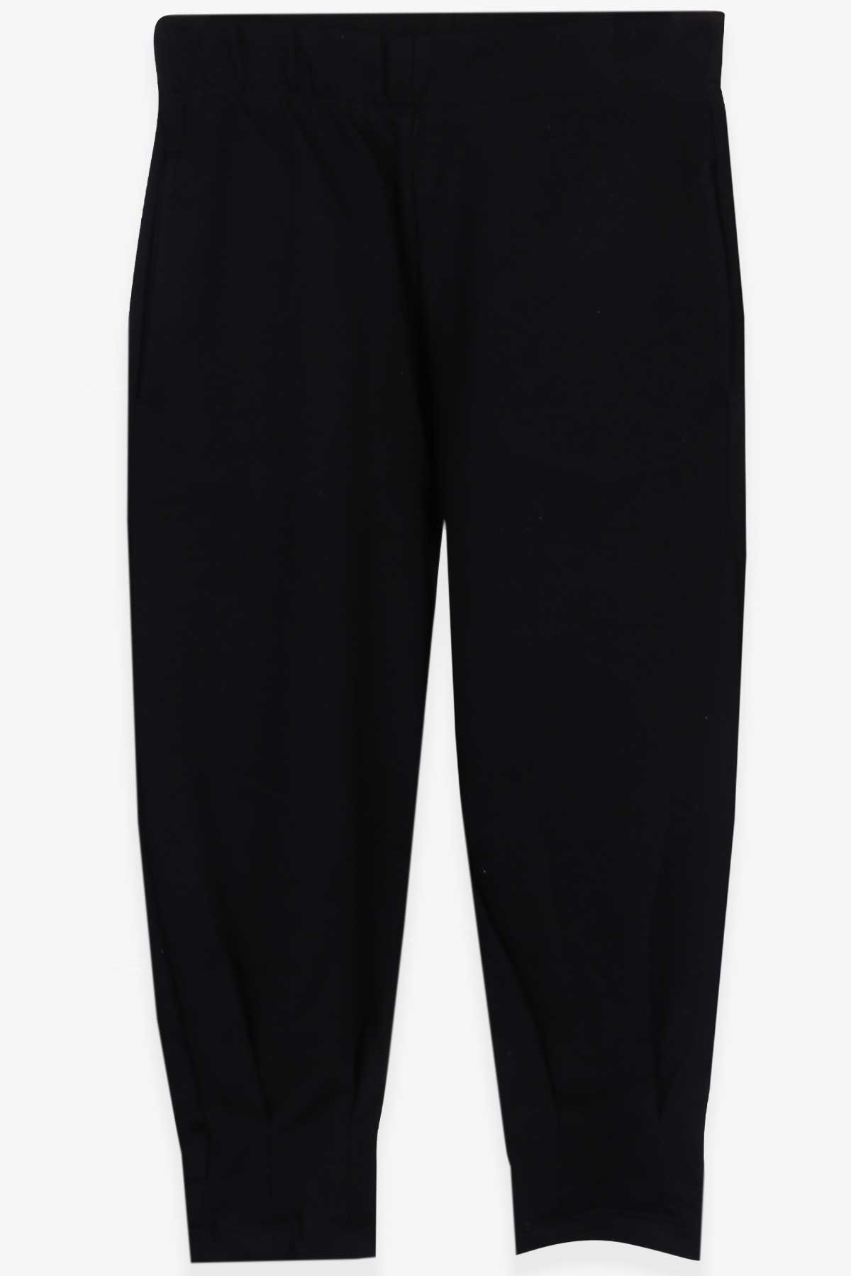 Breeze Kız Çocuk Tayt Pantolon Basic Cepli Siyah (3-8 Yaş)