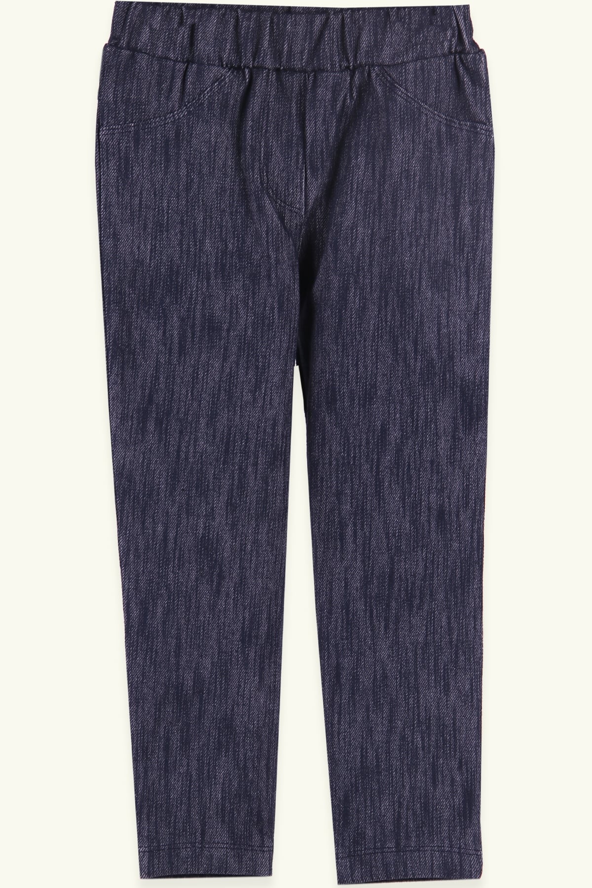 Breeze Kız Çocuk Tayt Pantolon Cep Desenli Lacivert (2-6 Yaş)