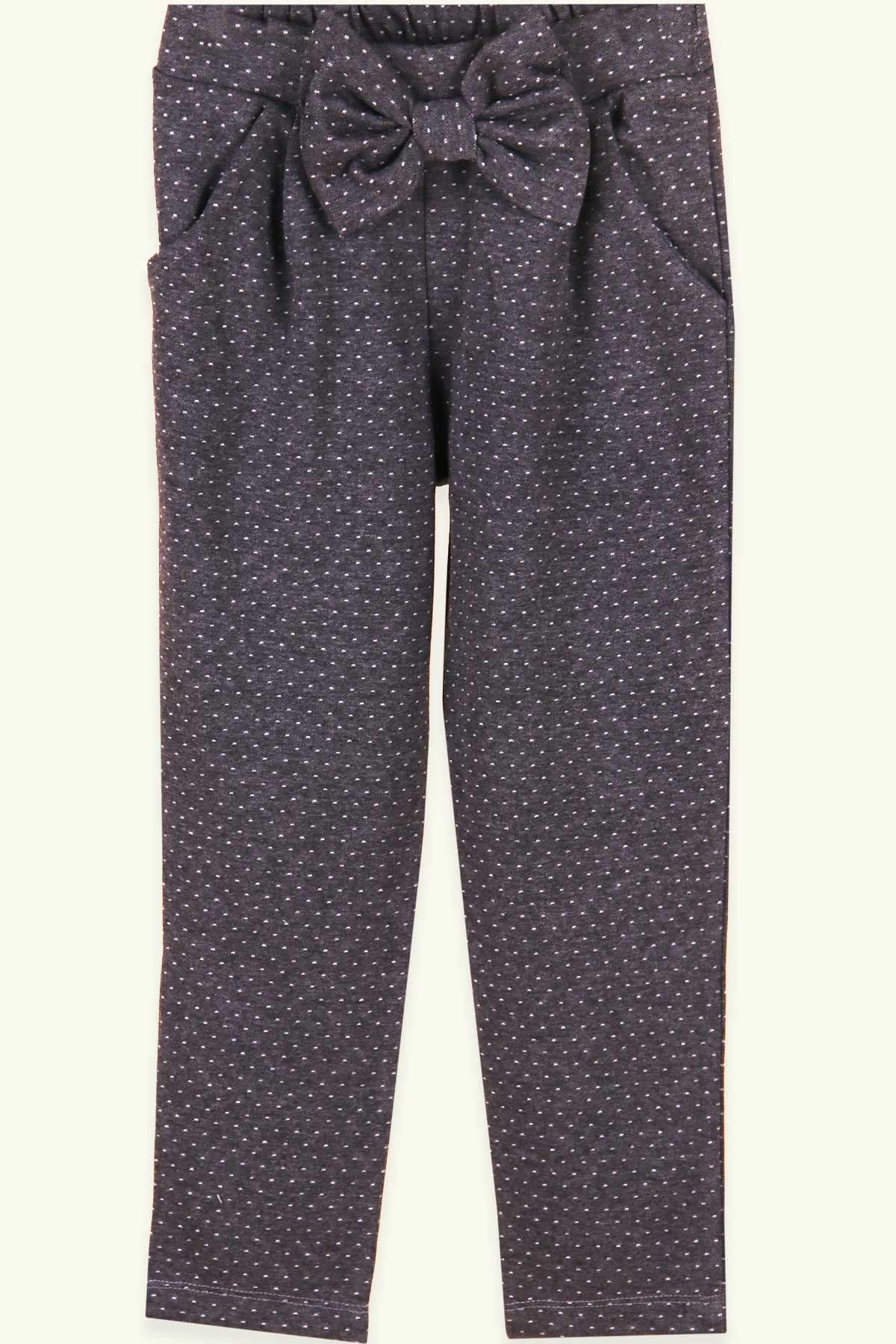 Breeze Kız Çocuk Tayt Pantolon Desenli Füme (5-10 Yaş)