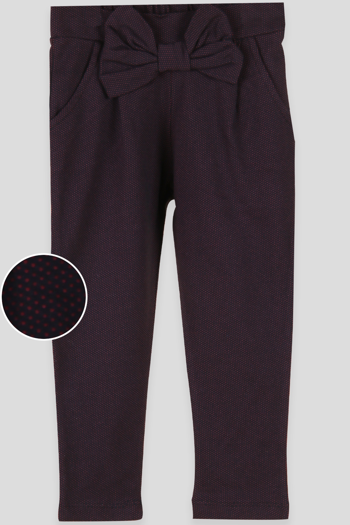 Breeze Kız Çocuk Tayt Pantolon Fiyonklu Bordo (3-8 Yaş)
