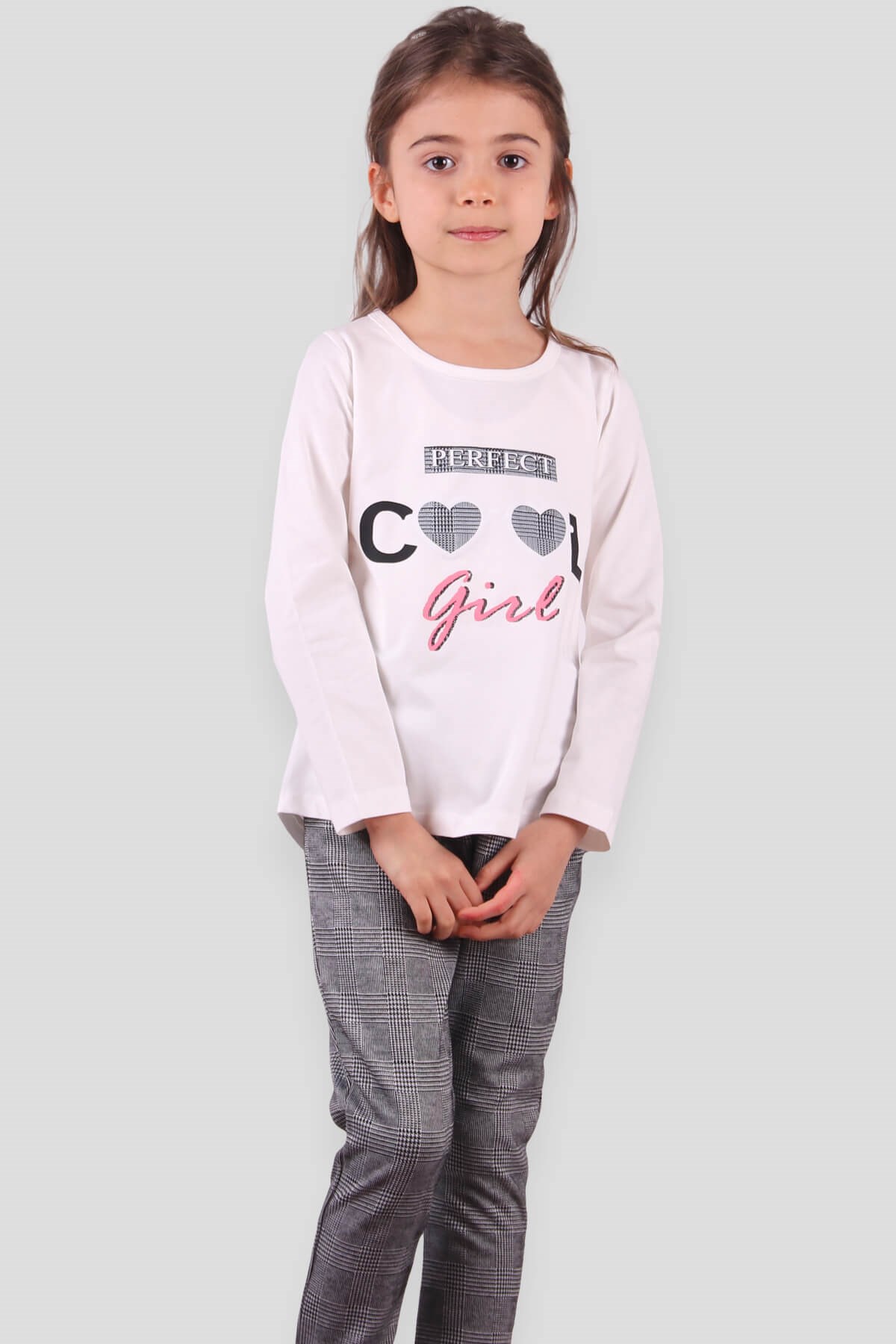 Breeze Kız Çocuk Taytlı Takım Ekru (3-8 Yaş)
