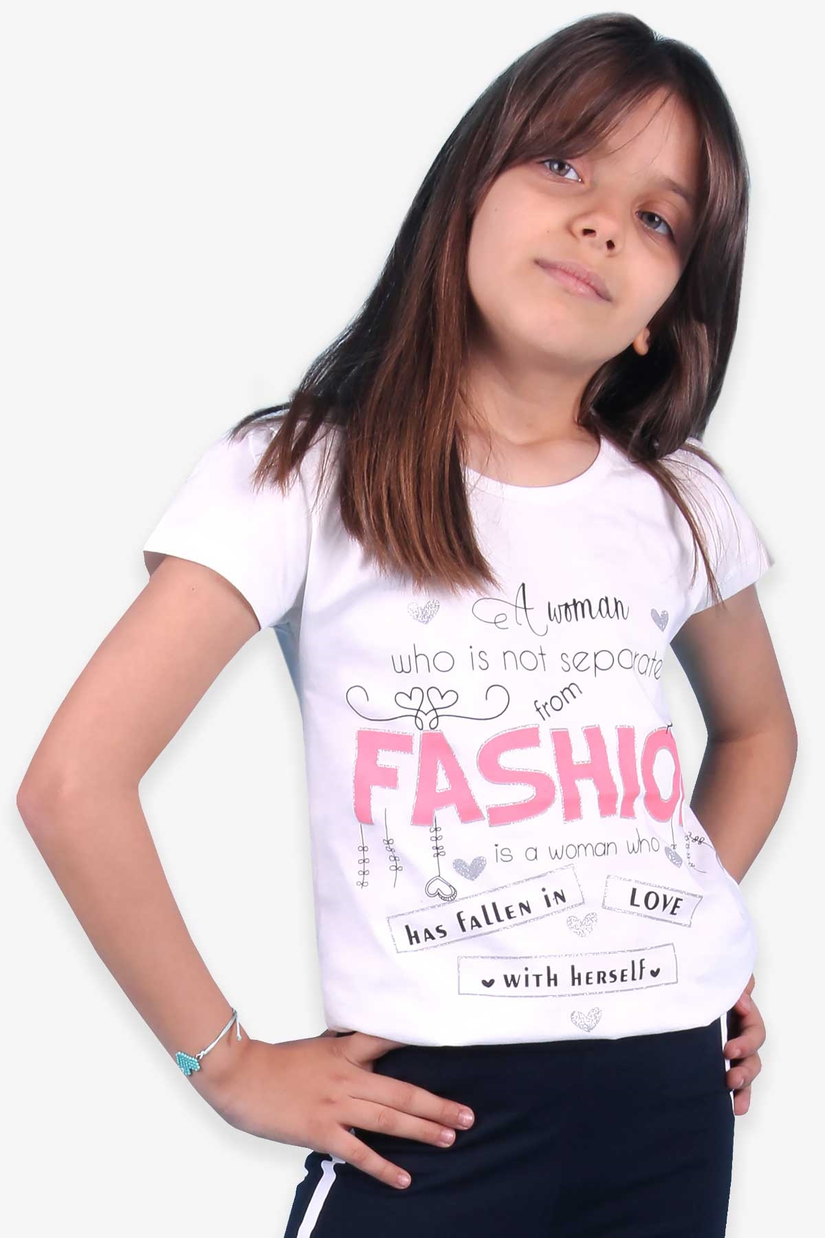 Breeze Kız Çocuk Tişört Baskılı Ekru (9-12 Yaş)