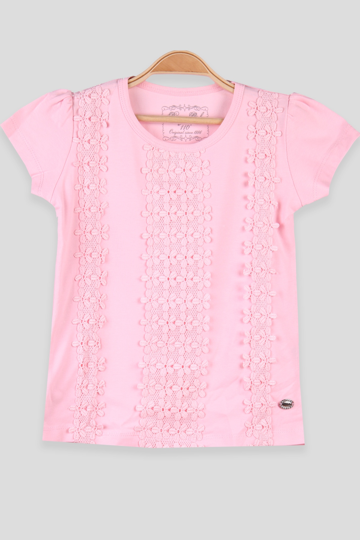 Breeze Kız Çocuk Tişört Dantelli Pembe (5-10 Yaş)