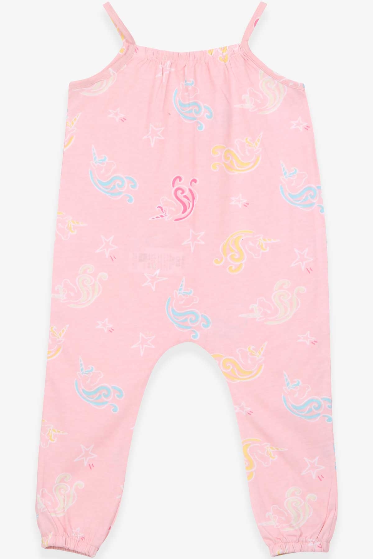 Breeze Kız Çocuk Tulum Unicorn Desenli Pudra (4-9 Yaş)