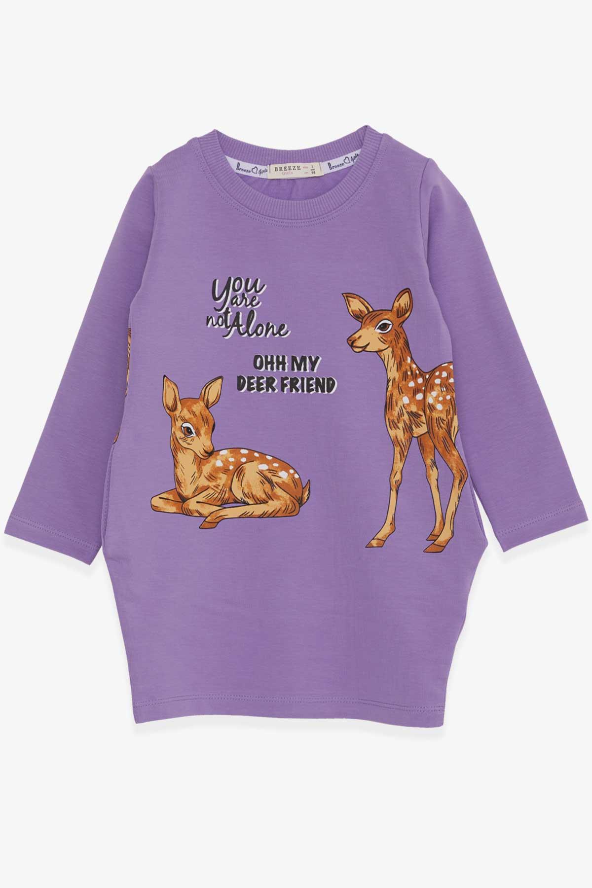 Breeze Kız Çocuk Tunik Ceylan Baskılı Lila (1.5-5 Yaş)