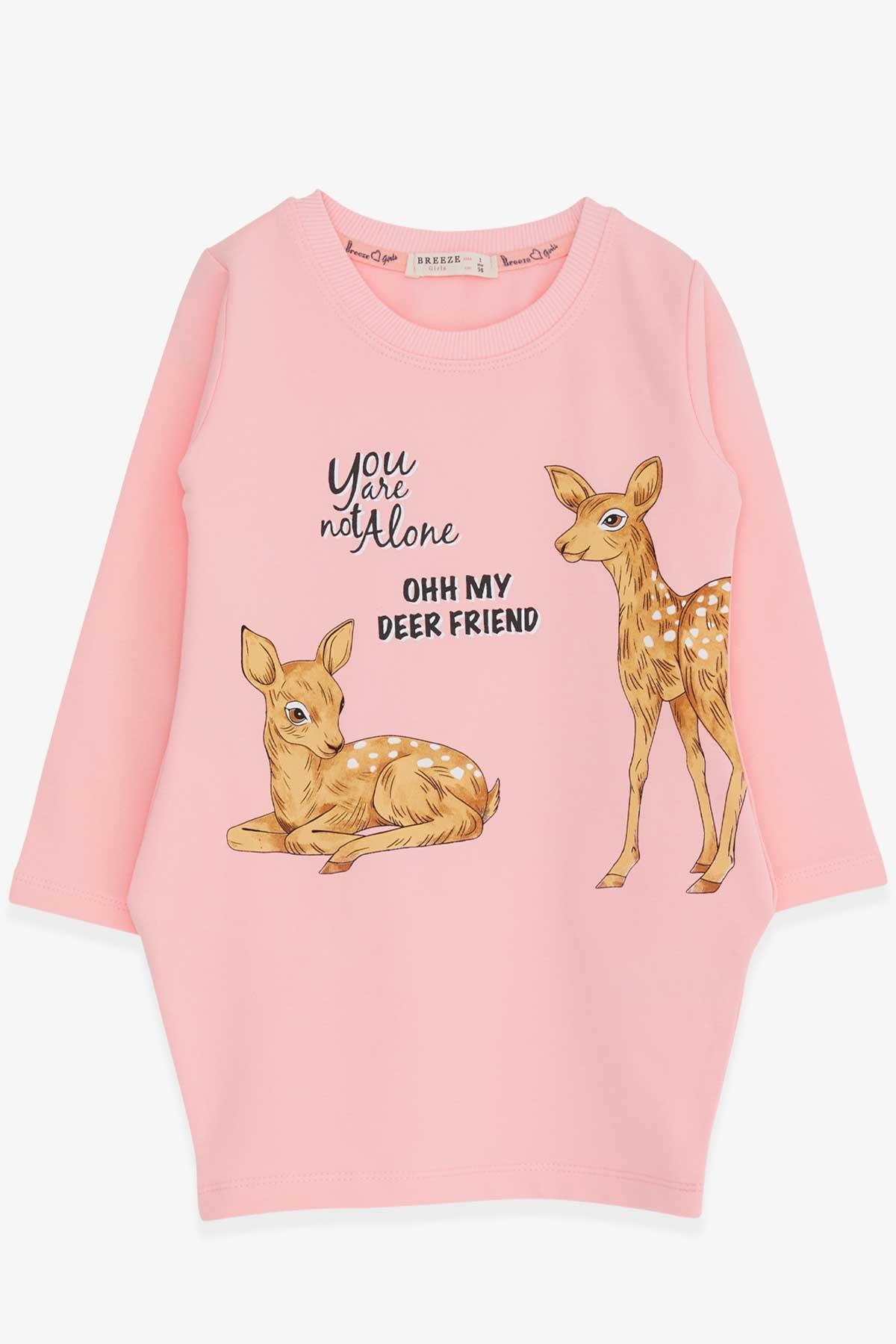 Breeze Kız Çocuk Tunik Ceylan Baskılı Pembe (1.5-5 Yaş)