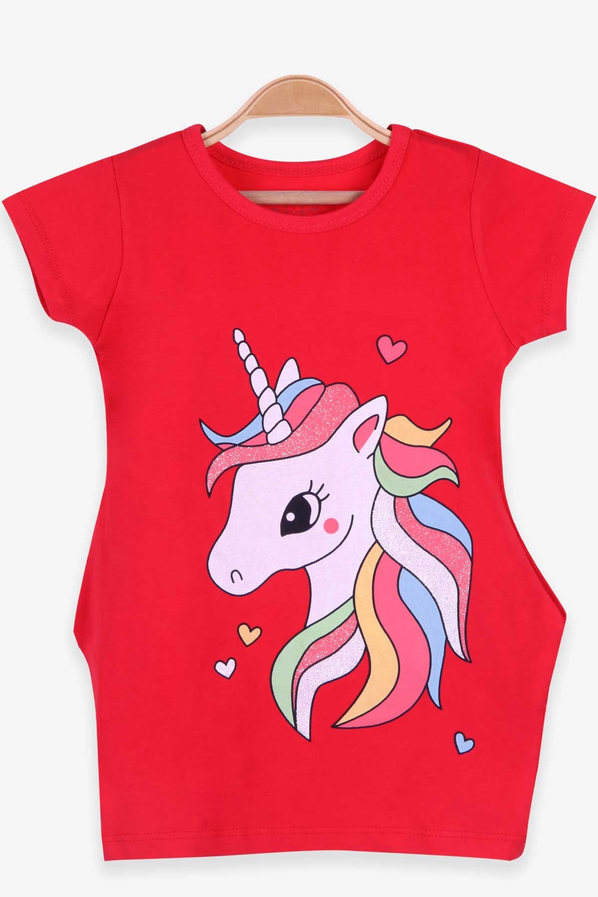 Breeze Kız Çocuk Tunik Unicorn Kırmızı (2-6 Yaş)