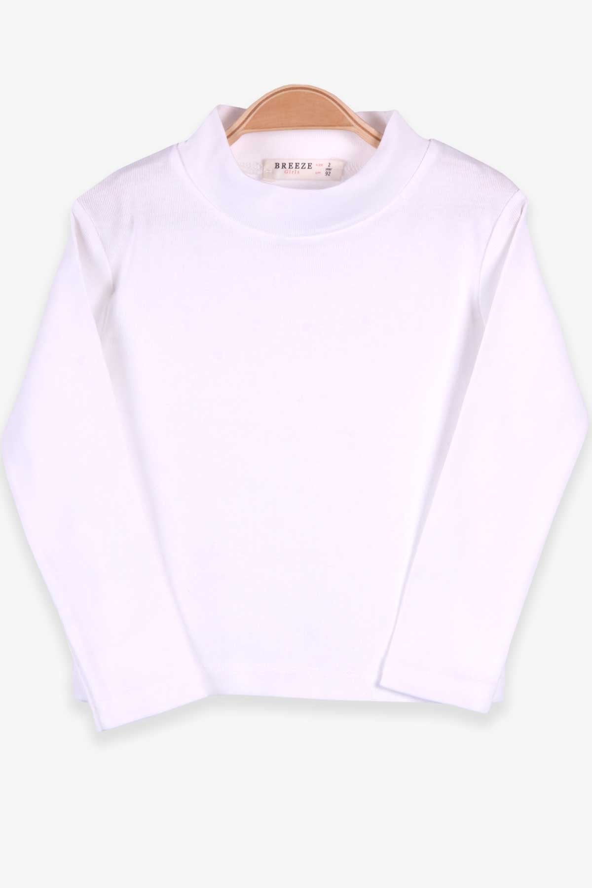 Breeze Kız Çocuk Uzun Kollu Tişört Basic Beyaz (2-10 Yaş)