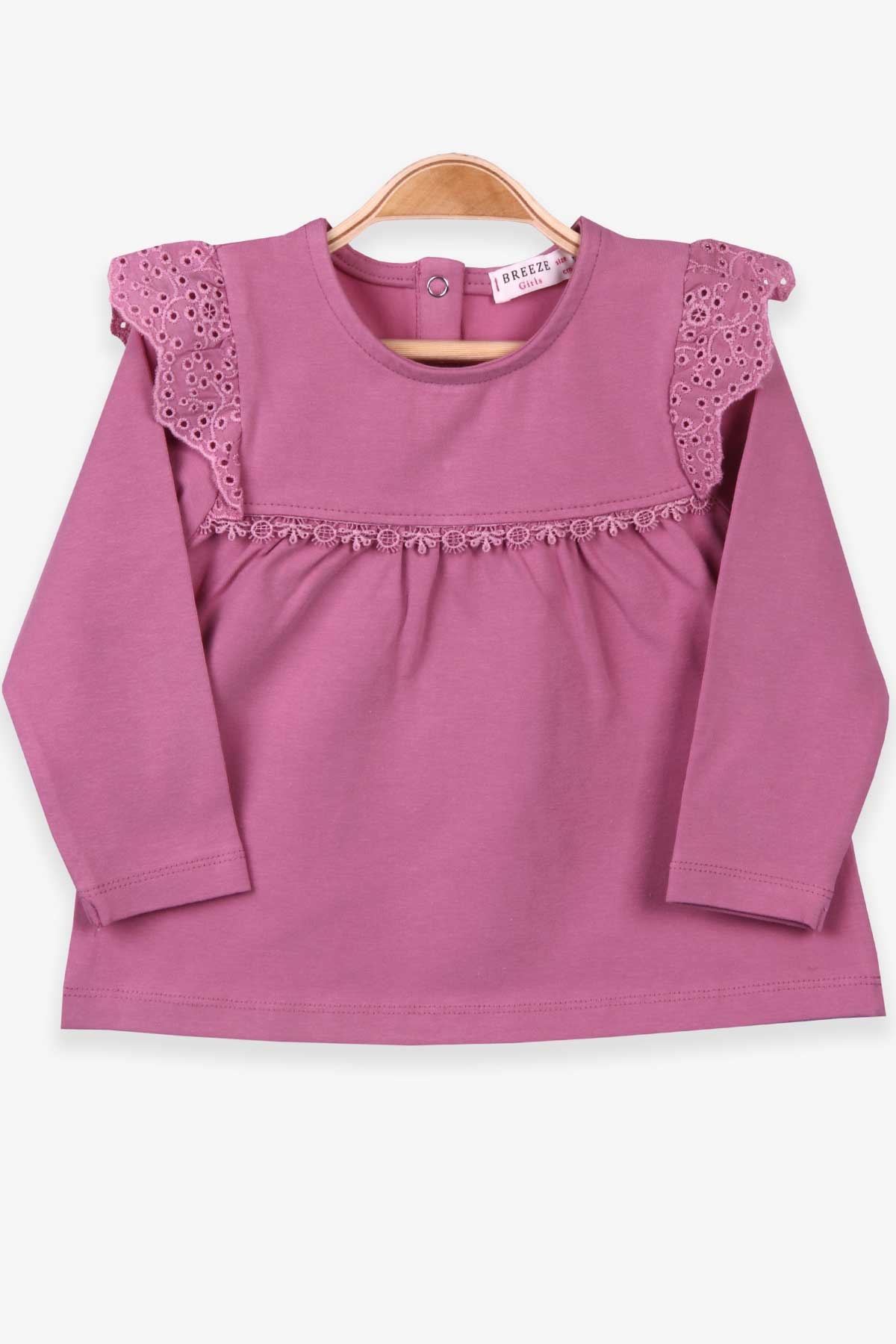 Breeze Kız Çocuk Uzun Kollu Tişört Basic Gülkurusu (1-4 Yaş)