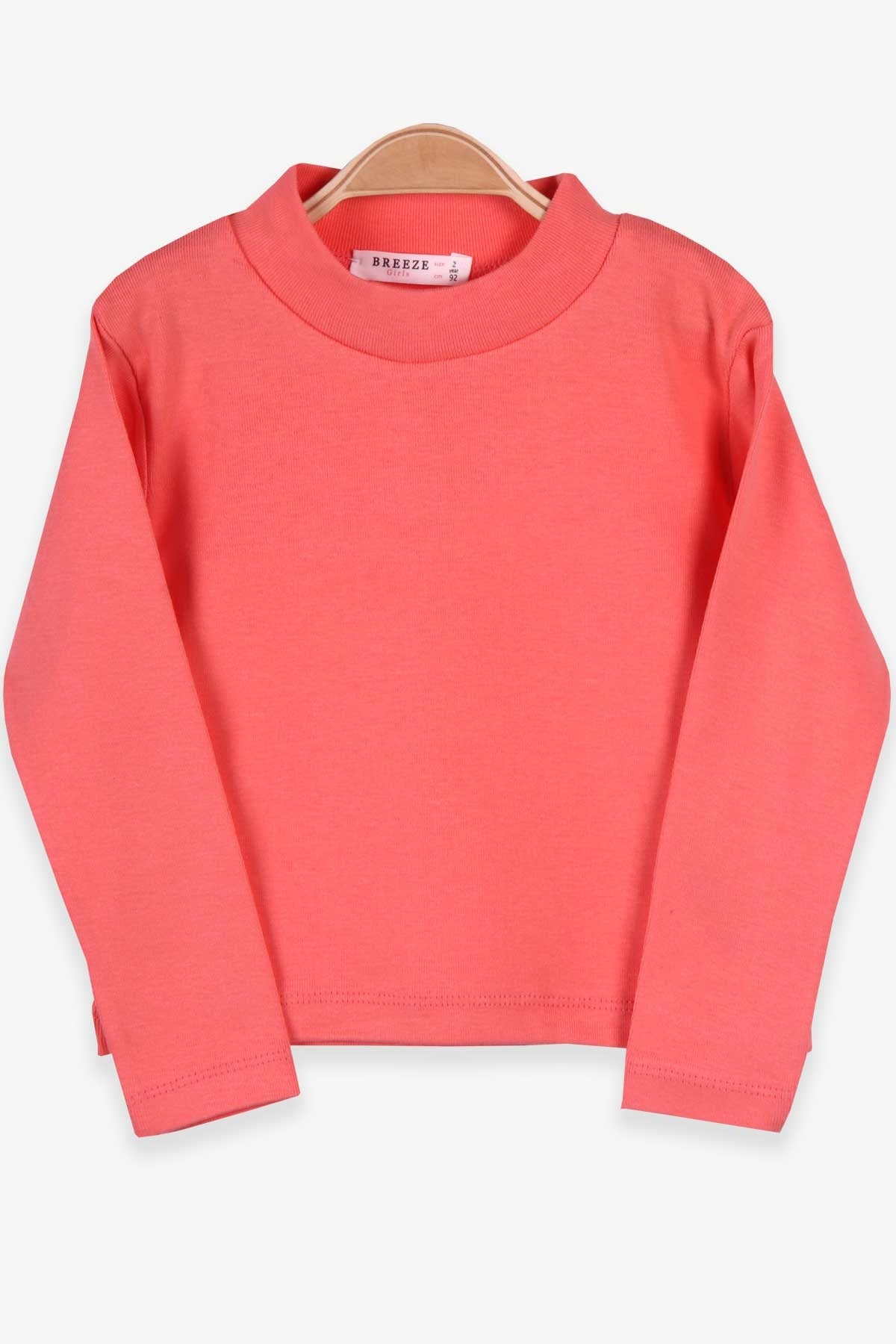 Breeze Kız Çocuk Uzun Kollu Tişört Basic Somon (2-10 Yaş)