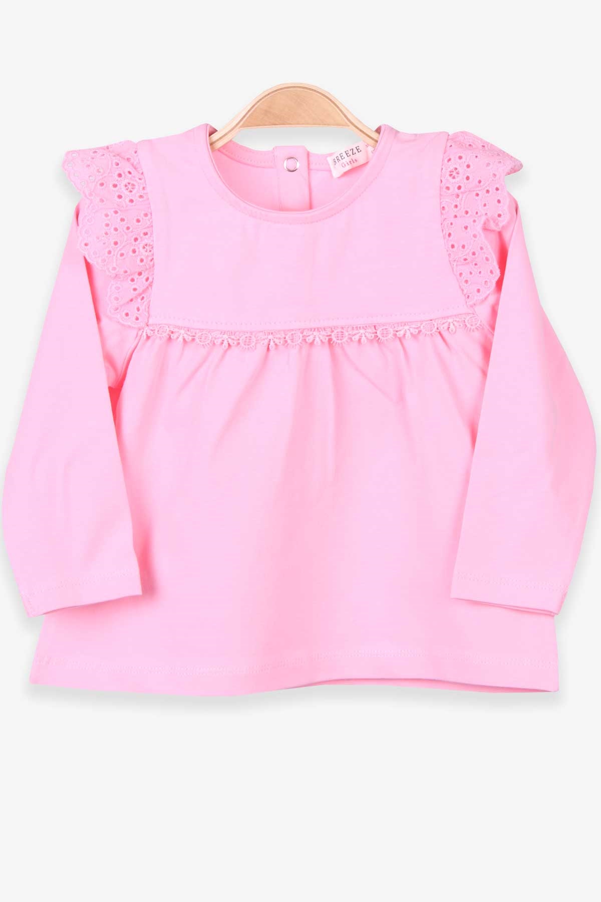 Breeze Kız Çocuk Uzun Kollu Tişört Basic Pudra (1-4 Yaş)