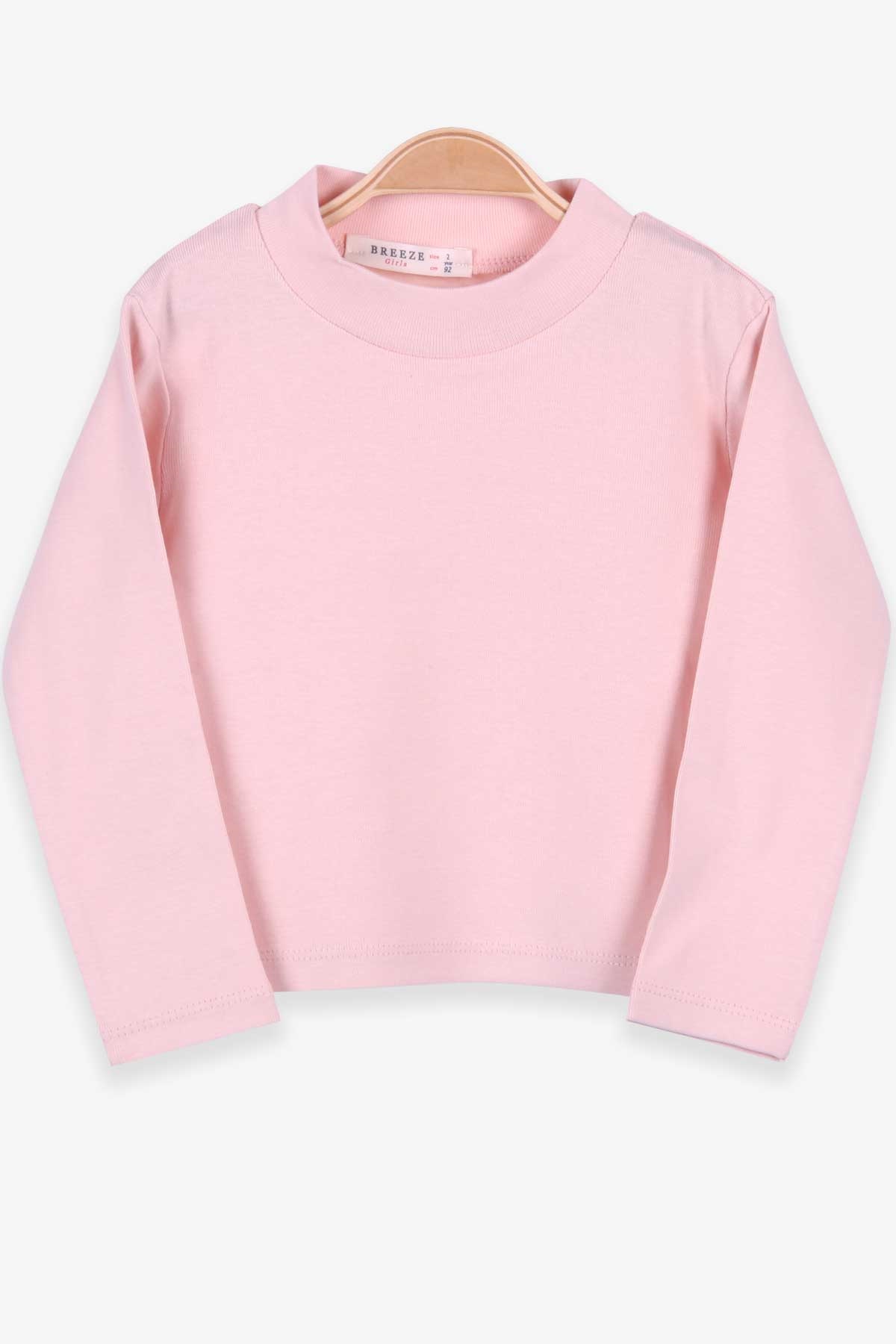 Breeze Kız Çocuk Uzun Kollu Tişört Basic Pudra (2-10 Yaş)