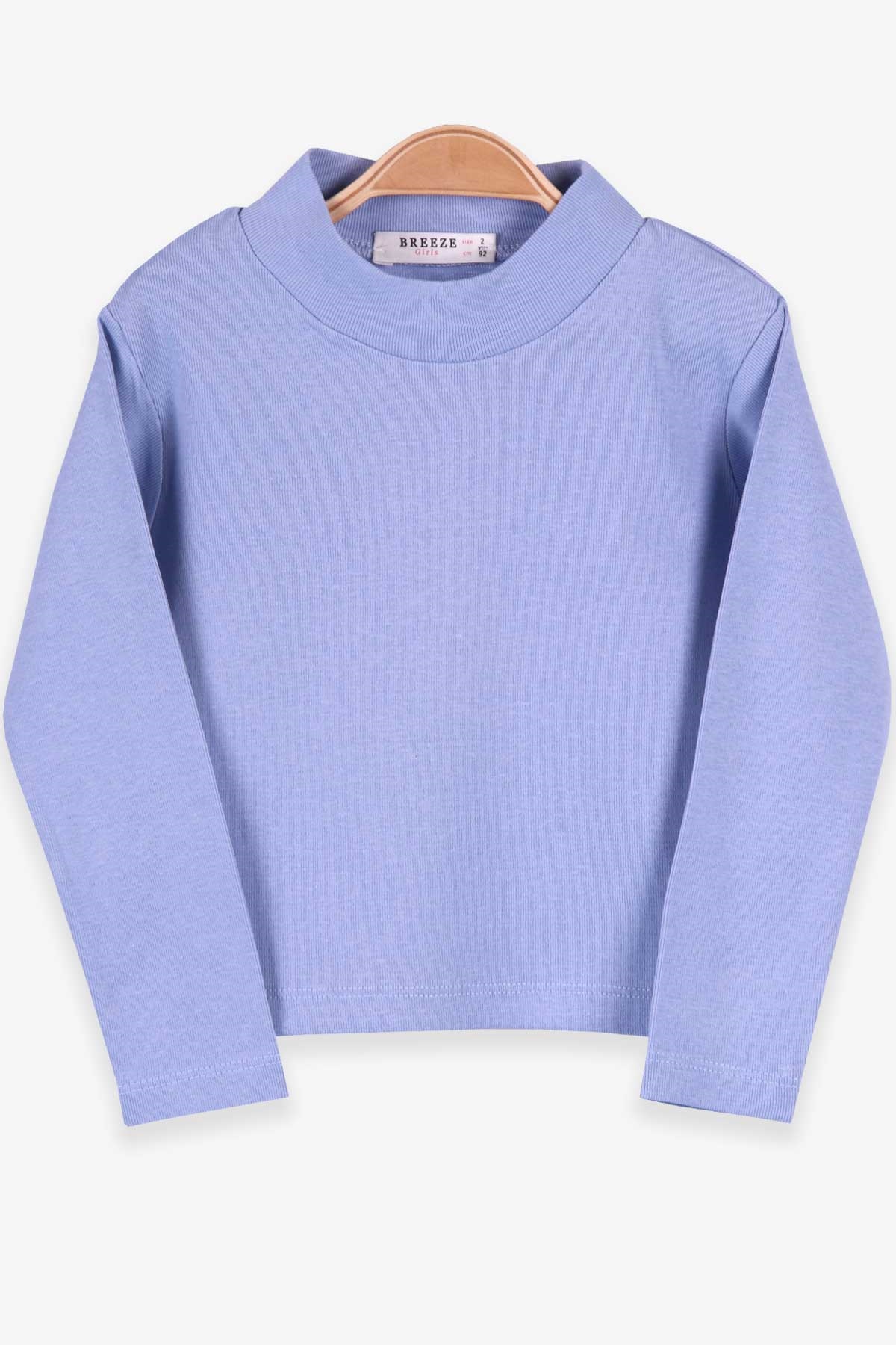 Breeze Kız Çocuk Uzun Kollu Tişört Basic Bebe Mavisi (2-10 Yaş)