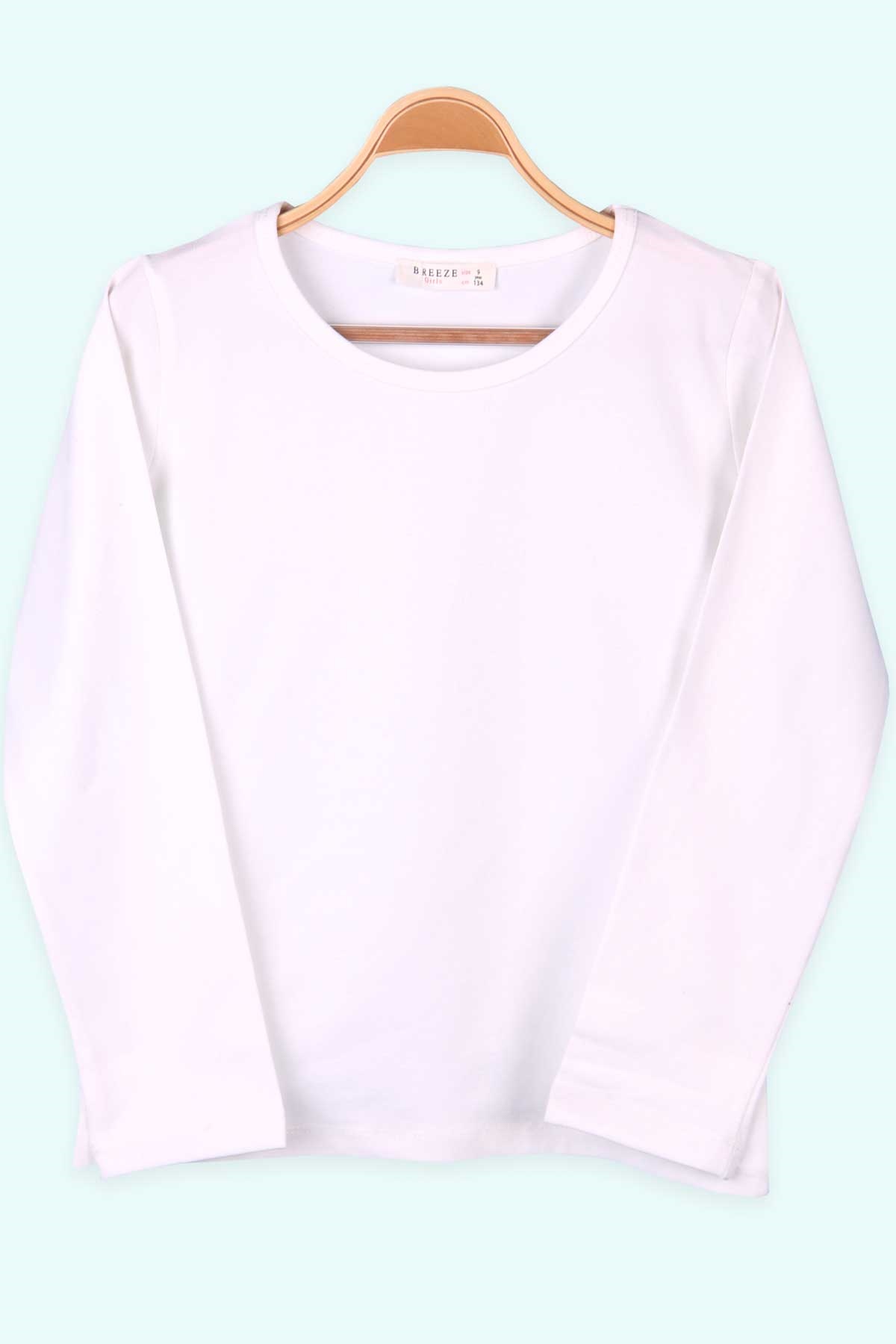 Breeze Kız Çocuk Uzun Kollu Tişört Basic Ekru (9-14 Yaş)