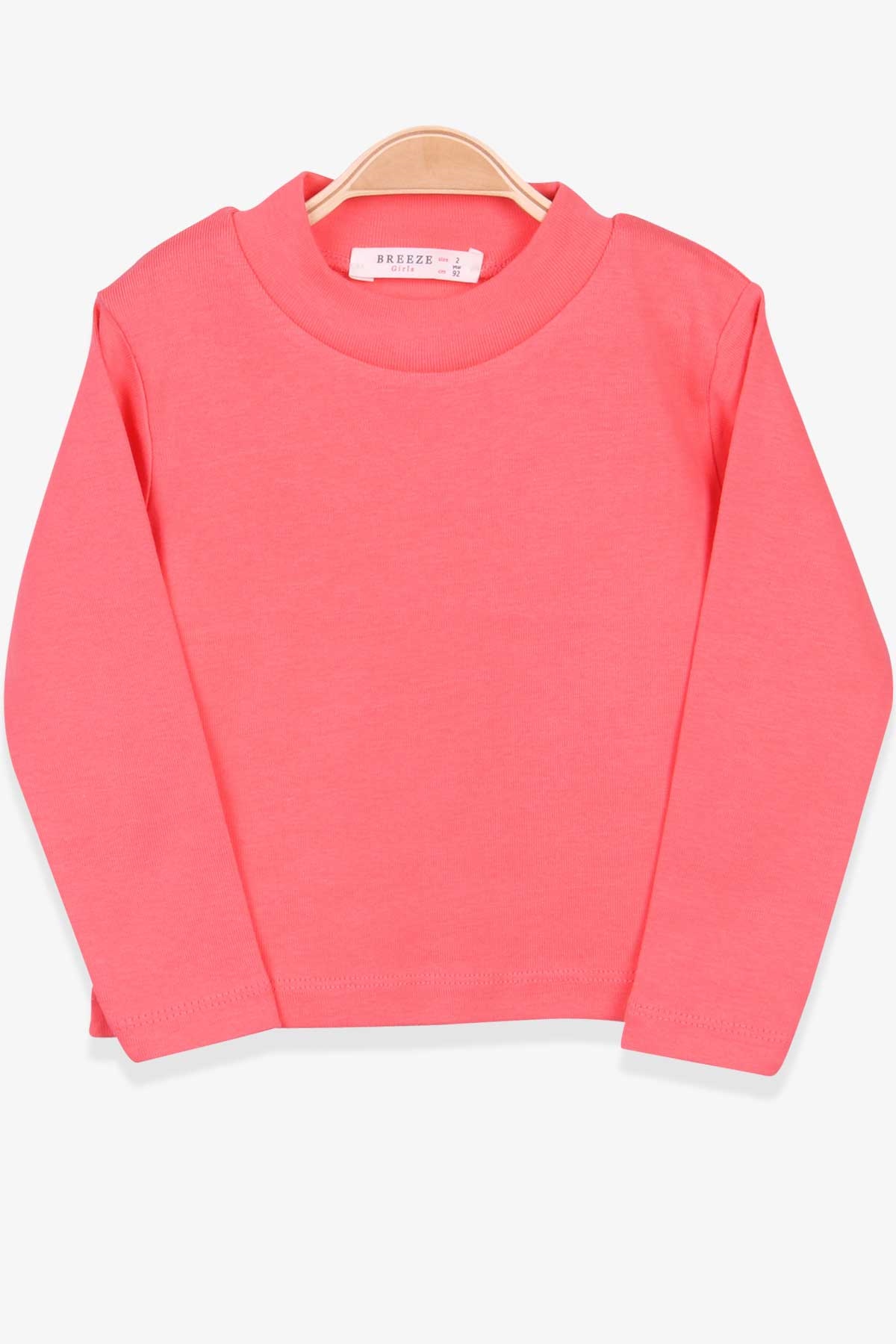 Breeze Kız Çocuk Uzun Kollu Tişört Basic Mercan (2-10 Yaş)