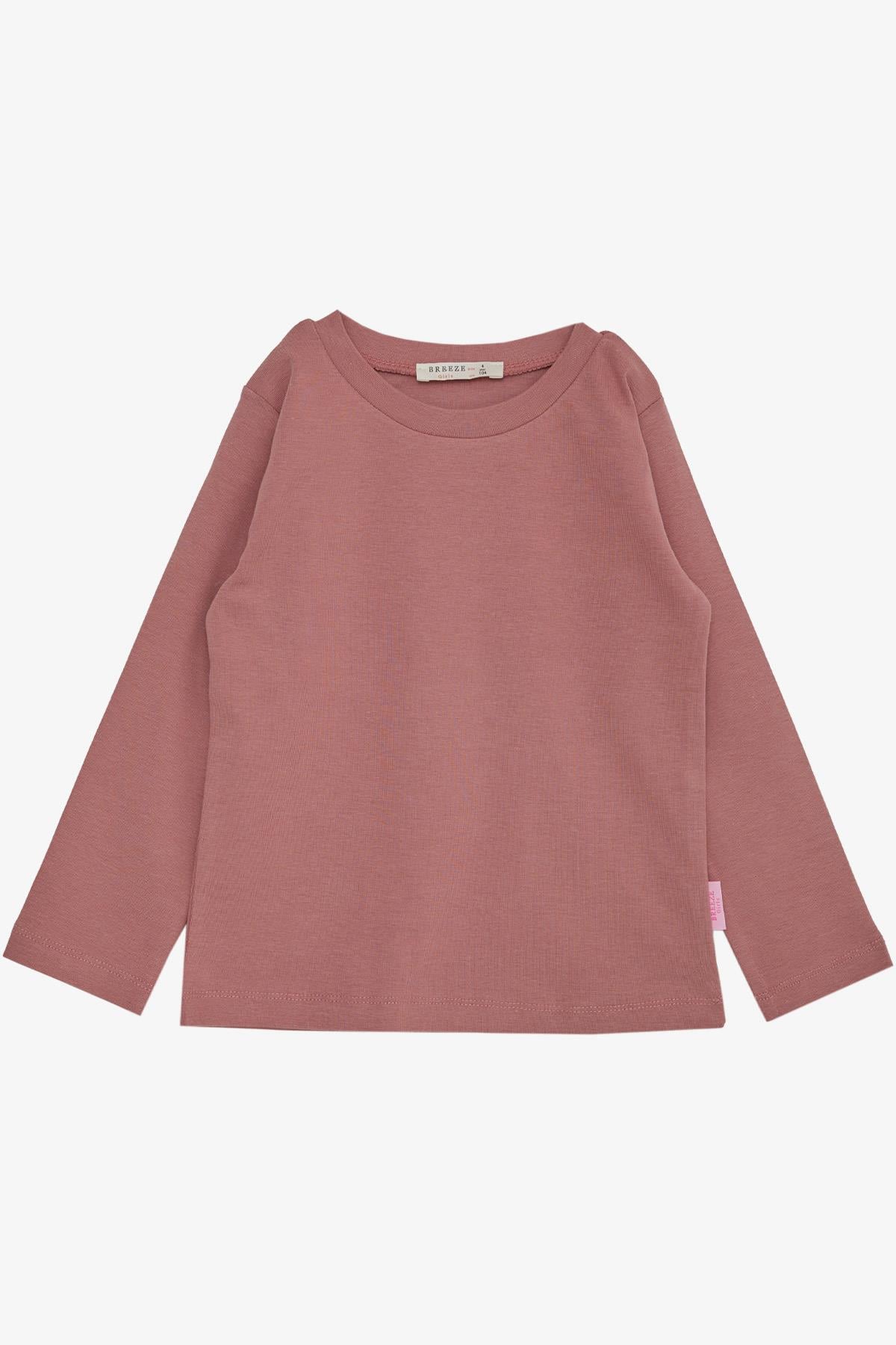 Breeze Kız Çocuk Uzun Kollu Tişört Basic Gülkurusu (1-4 Yaş)
