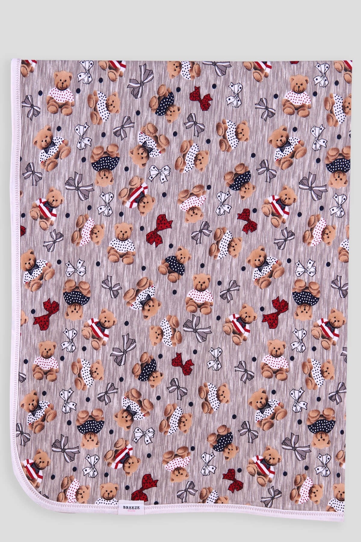 Breeze Yenidoğan Bebek Battaniyesi Ayıcıklı (76 x 88 ) Kahverengi
