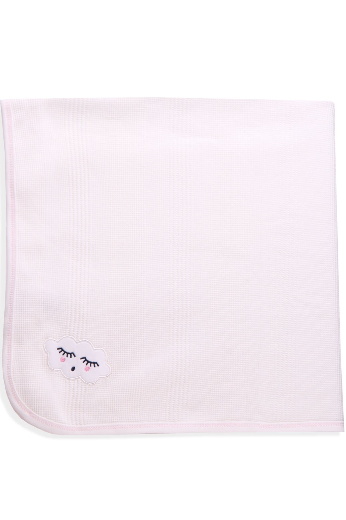 BREEZE Yenidoğan Bebek Battaniyesi Bulutlu Pembe (75 × 85 cm)