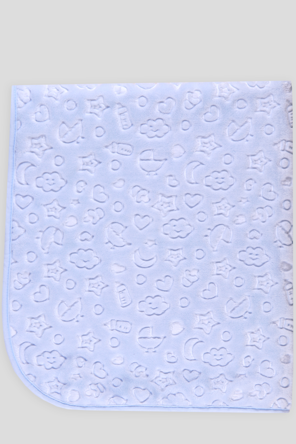 Breeze Yenidoğan Bebek Battaniyesi Desenli Mavi (104 x 121 cm)