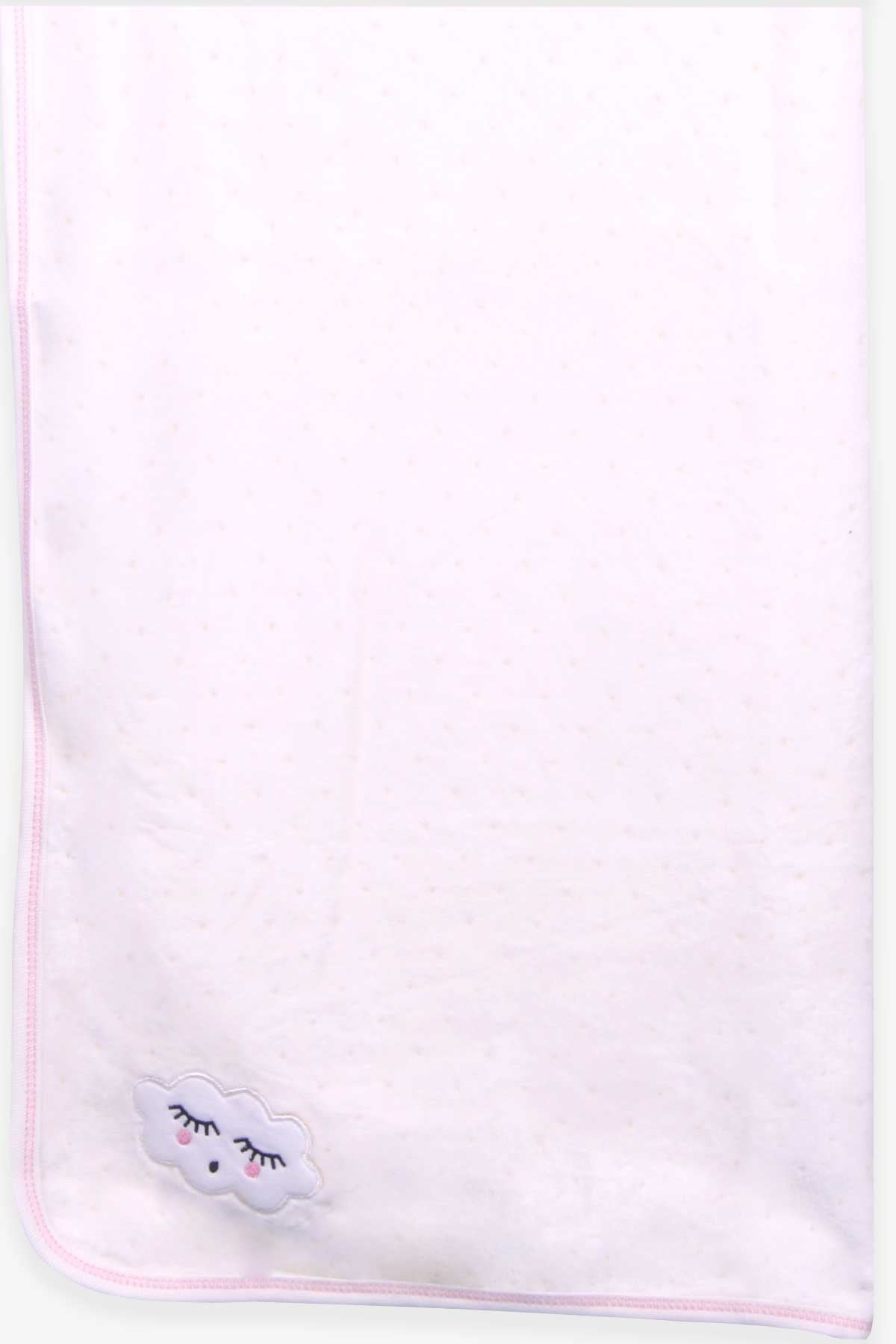 Breeze Yenidoğan Bebek Battaniyesi Kadife Nakışlı (75 x 85 cm)