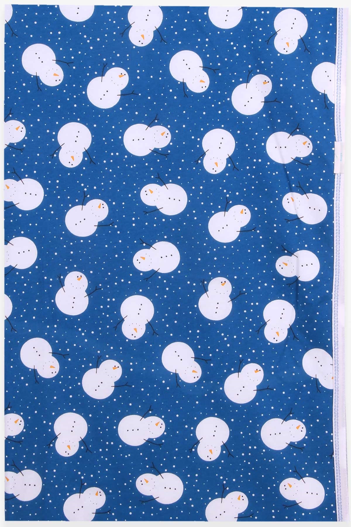 Breeze Yenidoğan Bebek Battaniyesi Kardan Adam Desenli Saks Mavisi (75 x 85)