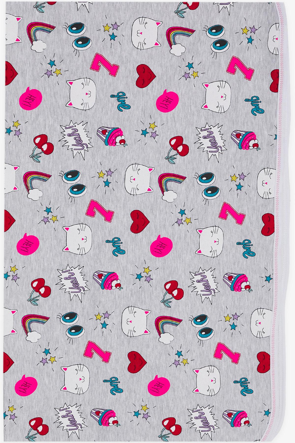 Breeze Yenidoğan Bebek Battaniyesi Parti Temalı Gri Melanj