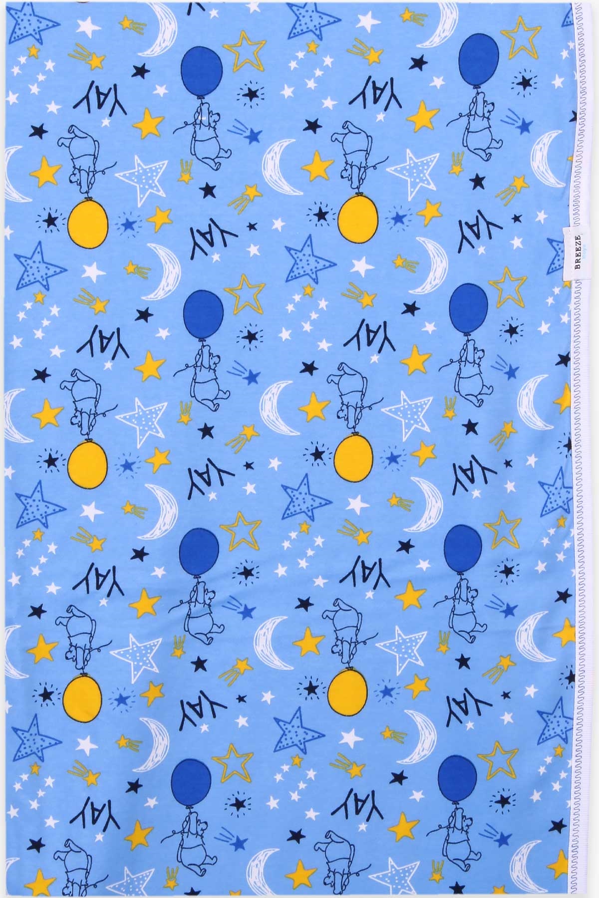 Breeze Yenidoğan Bebek Battaniyesi Uyku Temalı Mavi (75 x 90 cm)