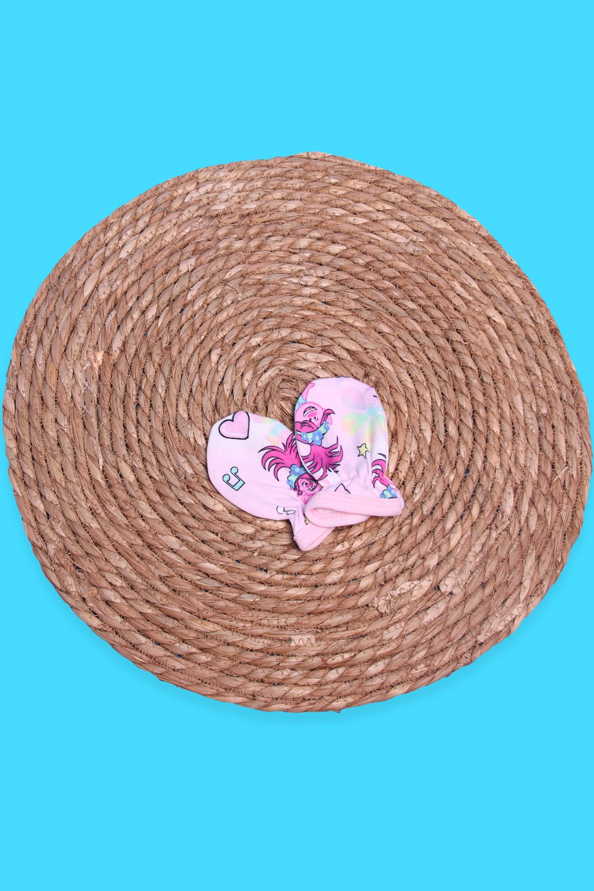 Breeze Yenidoğan Bebek Eldiveni Gökkuşağı Desenli Pembe