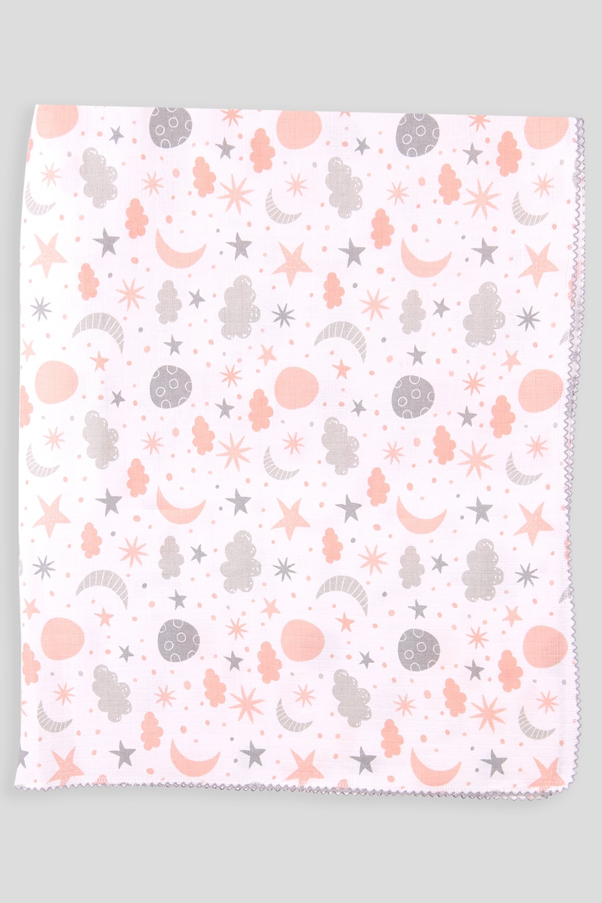 Breeze Yenidoğan Bebek Müslin Battaniye İş Makineli Yeşil (90 * 90 cm)