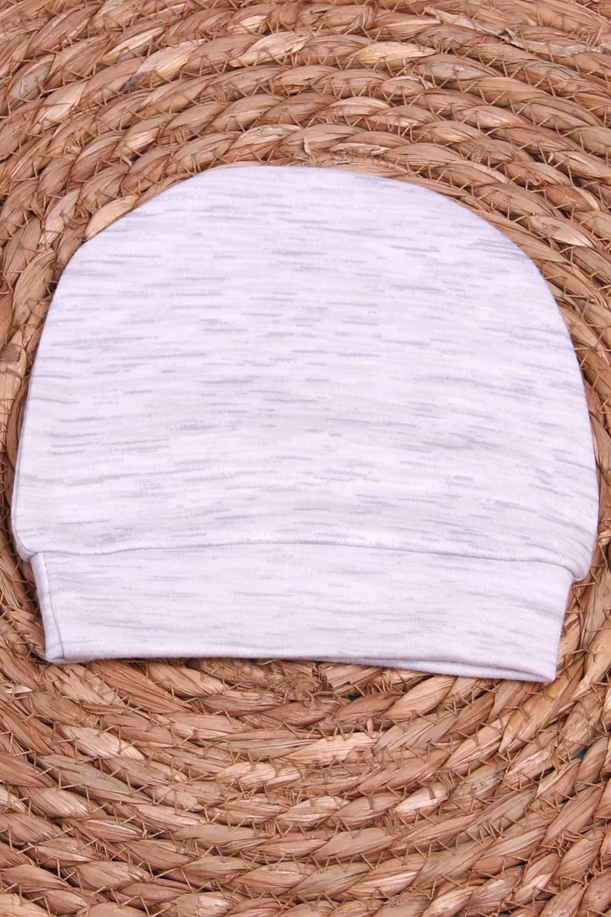 Breeze Yenidoğan Bebek Şapkası Basic Açık Gri Melanj