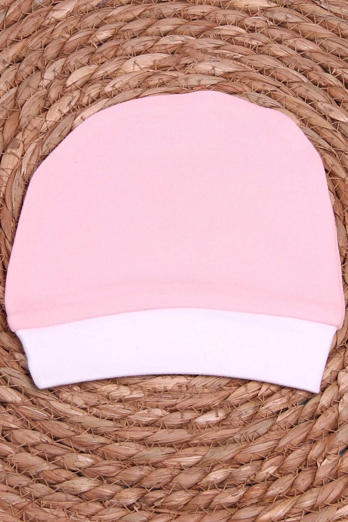 Breeze Yenidoğan Bebek Şapkası Basic Somon