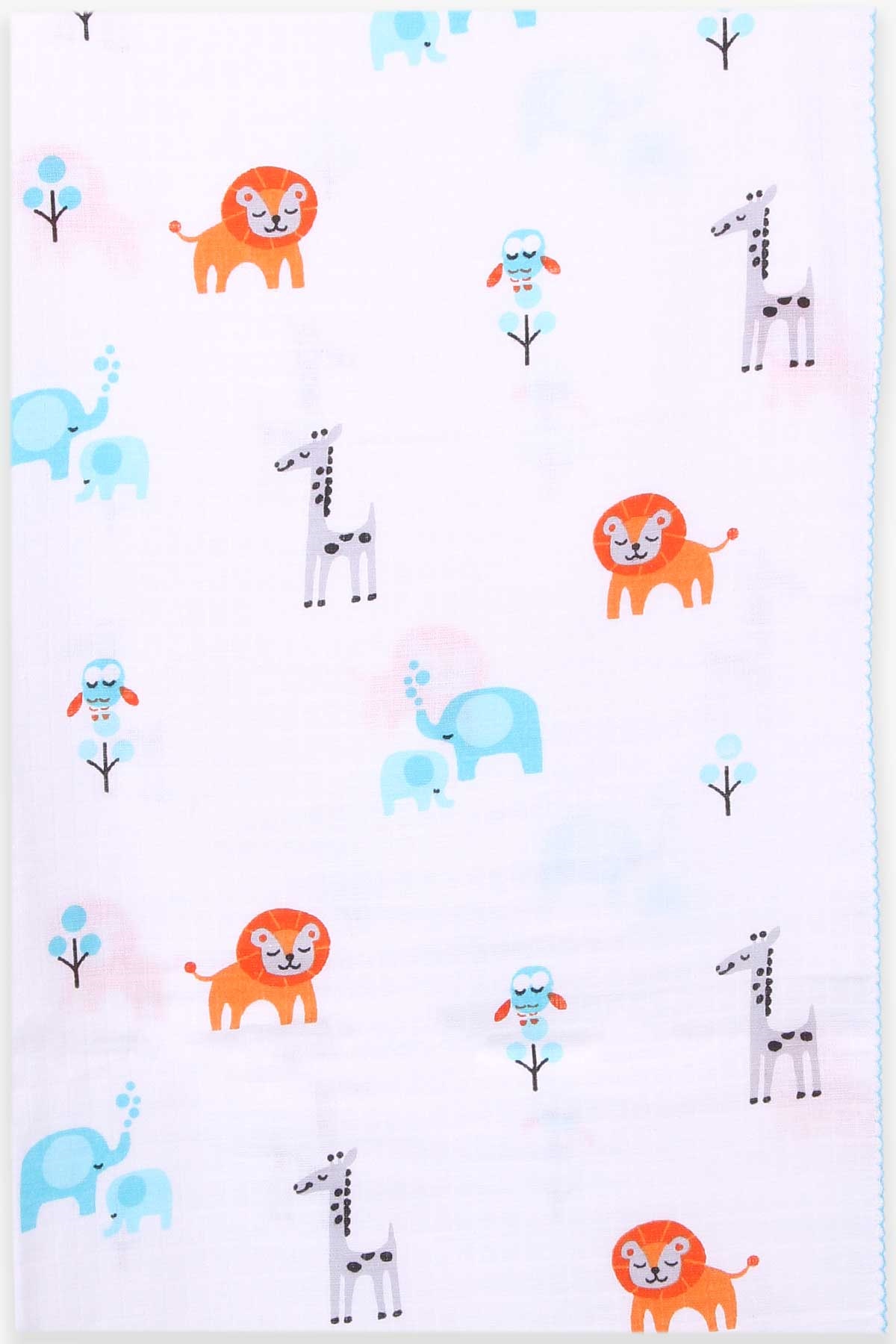 Breeze Yenidoğan Müslin Bebek Battaniyesi Aslancıklı Ekru (75 x95)