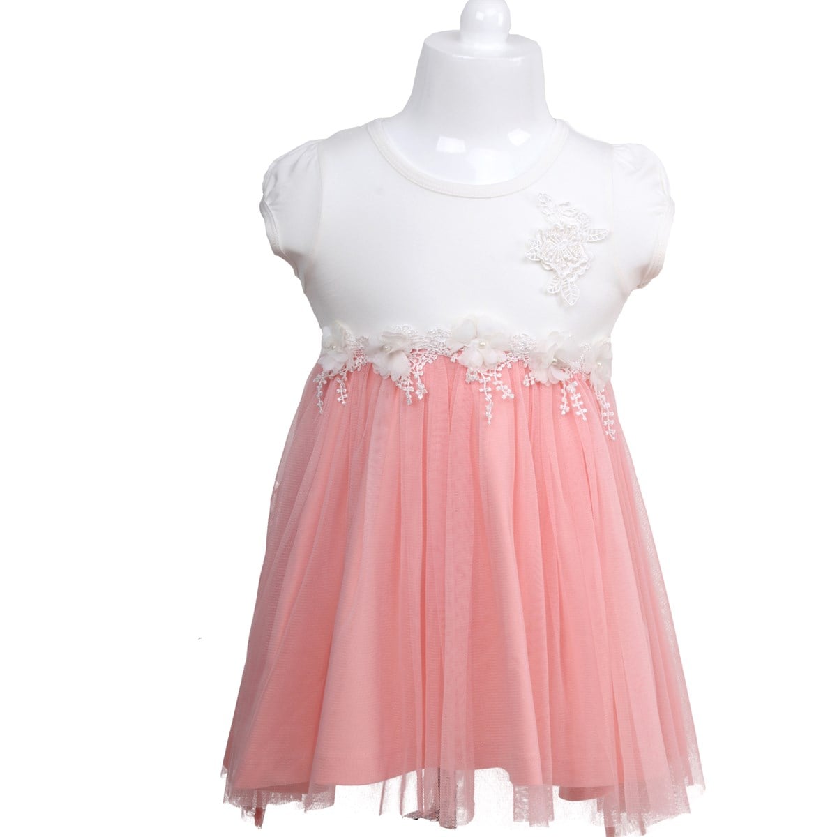 Çiçekli Tüllü Elbise