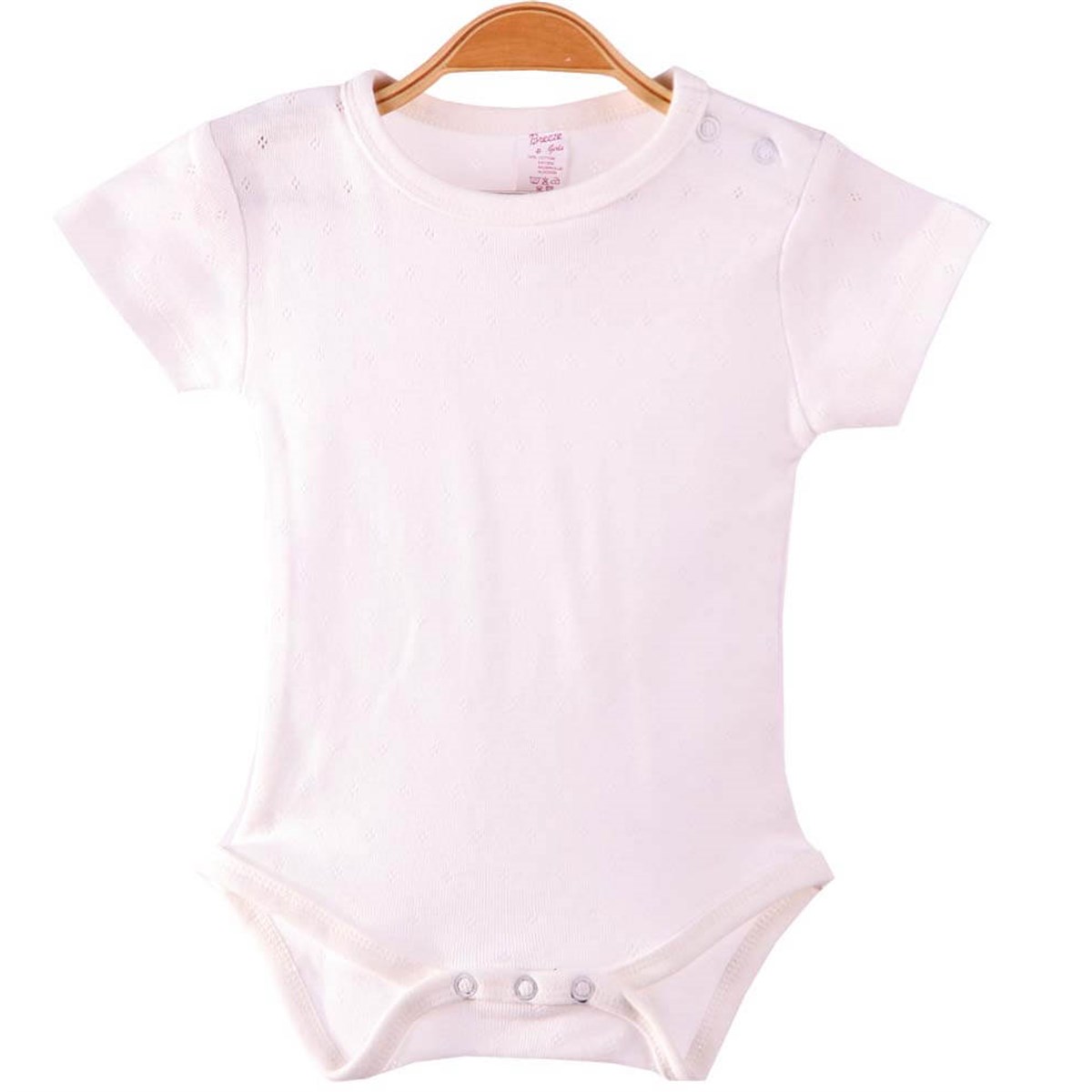 Kız Bebek Çıtçıtlı Body Modeli - Ekru | Breeze