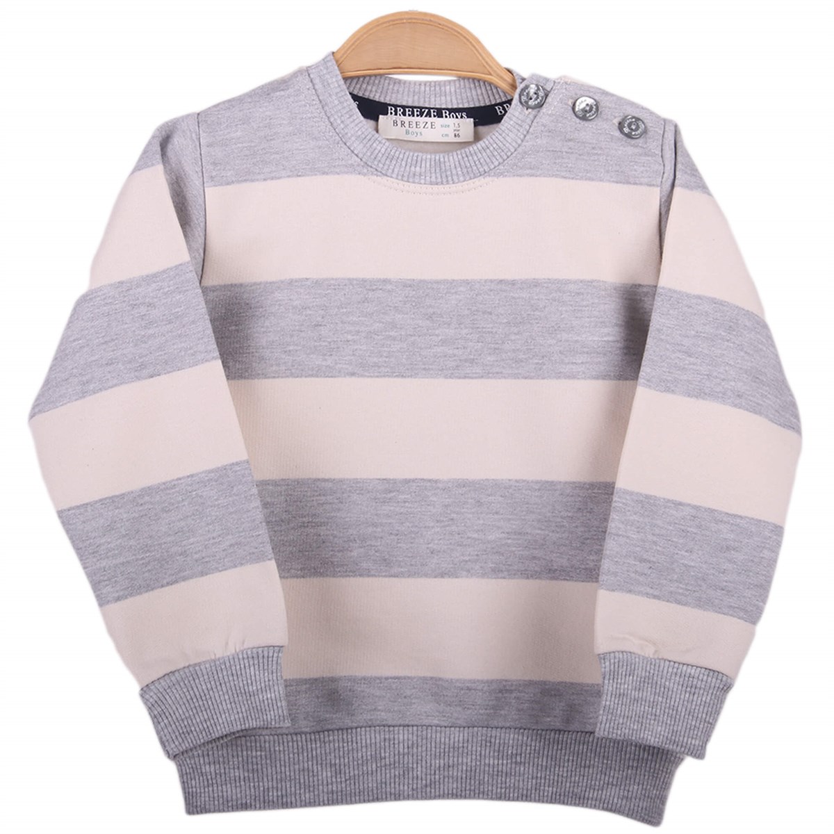Sweatshirt & KazakBREEZEE12262-241Çizgili Sweat