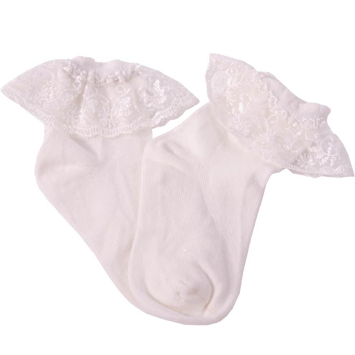 Dantelli Çorap Breeze  Krem