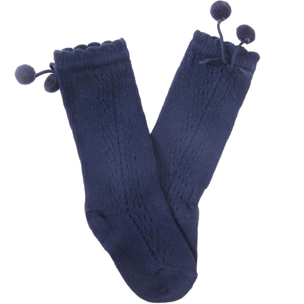 Bebek Çorap Ponponlu Lacivert 1-6 Yaş | Breeze Kids