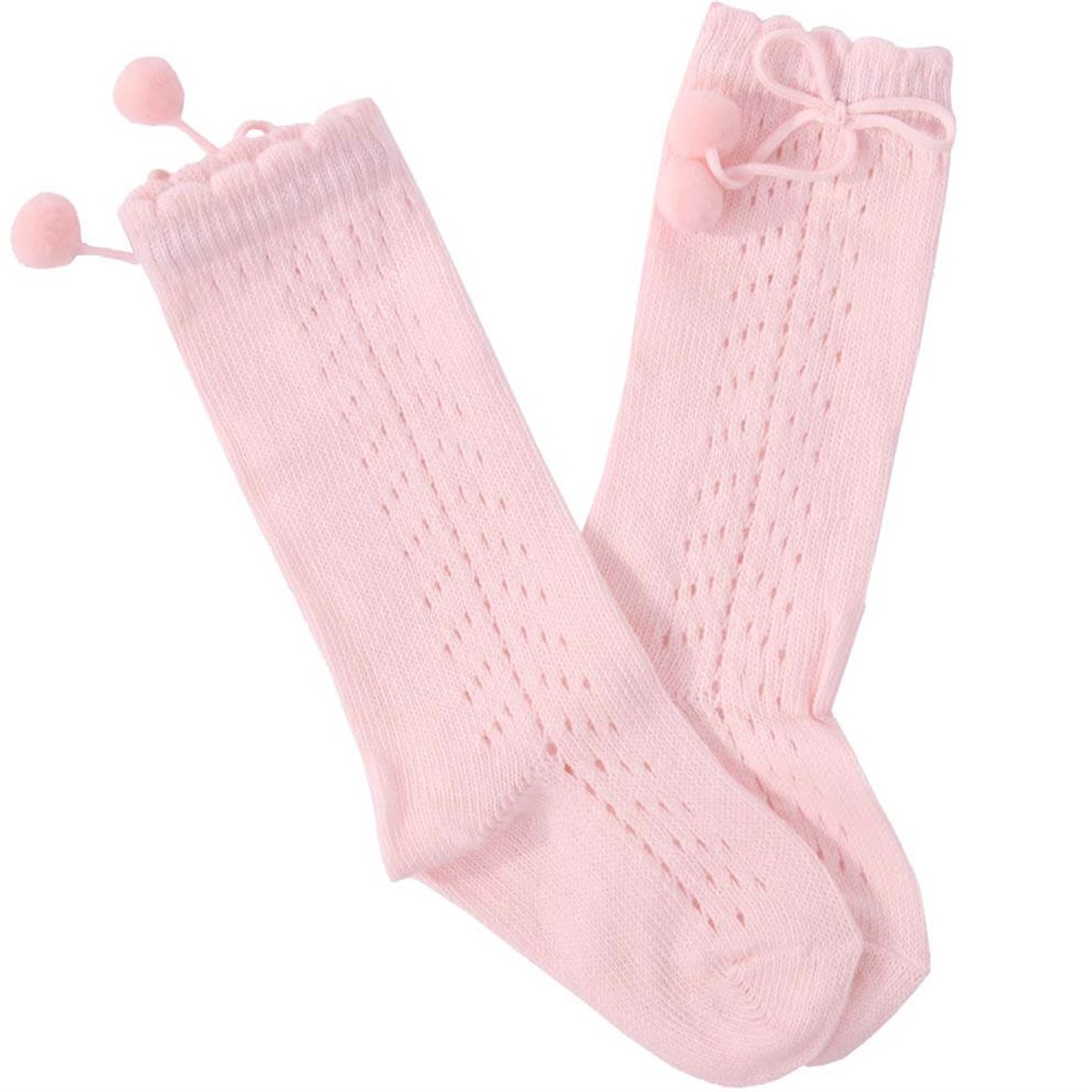 Bebek Çorap Ponponlu Pembe 1-6 Yaş | Breeze Kids