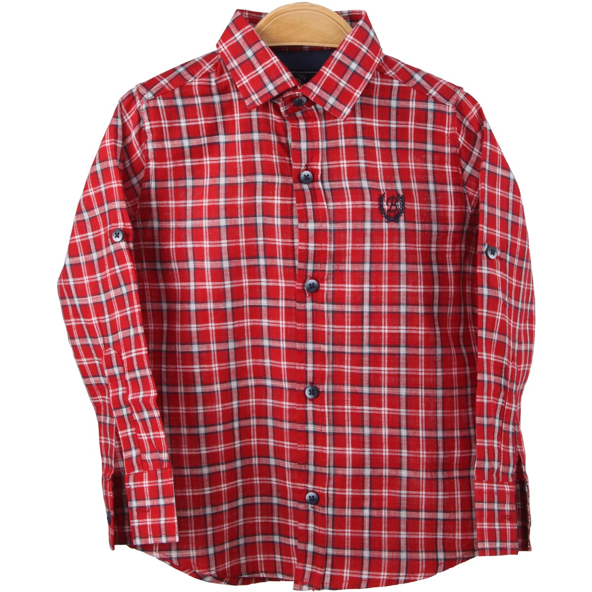 Erkek Çocuk Oduncu Gömlek Kırmızı-Lacivert (3-7 Yaş)