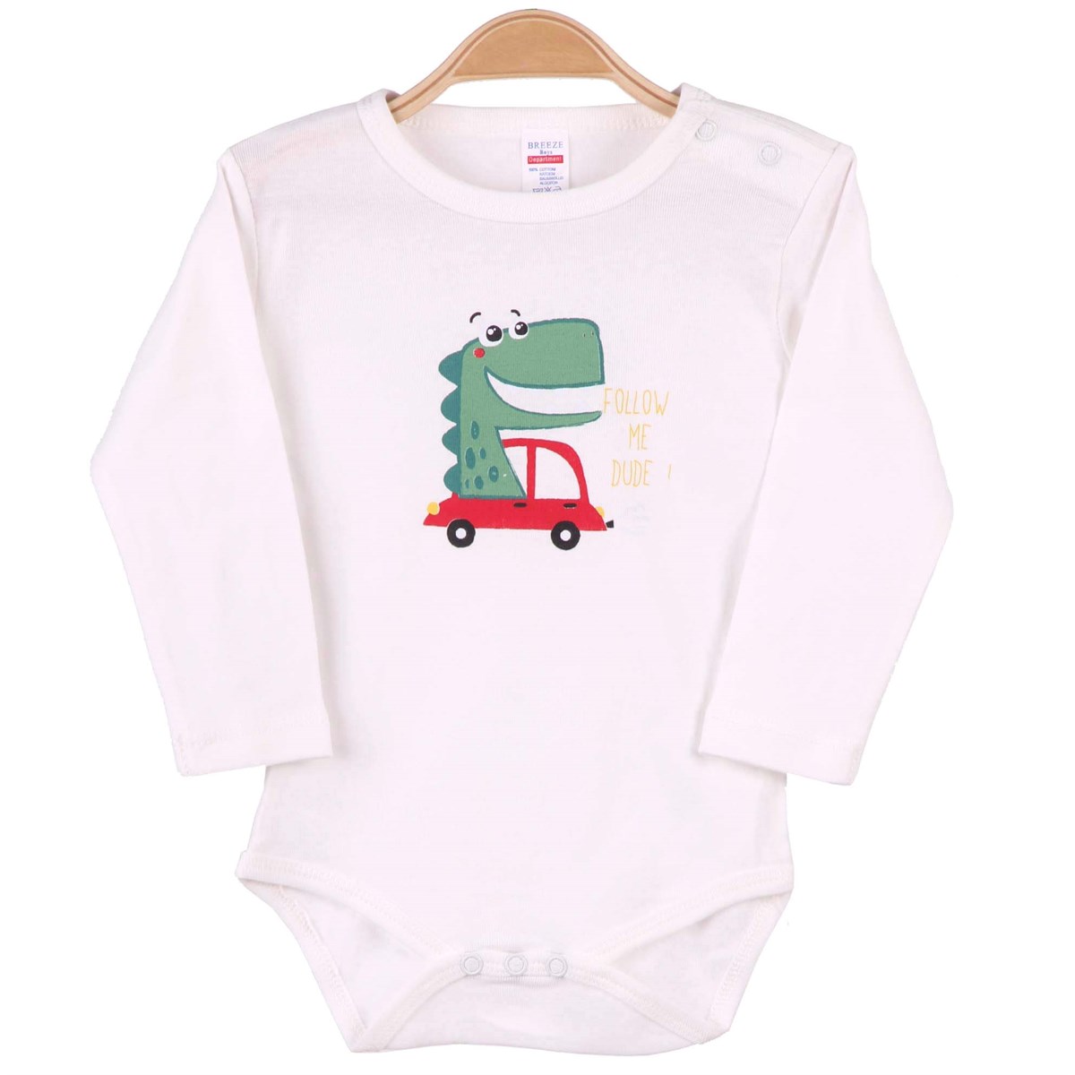 Erkek Bebek Çıtçıtlı Body Ekru (9 Ay-3 Yaş) BREEZE