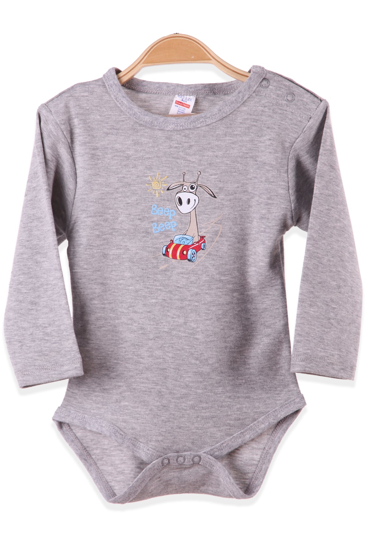 Erkek Bebek Çıtçıtlı Body Gri (9 Ay-3 Yaş) BREEZE