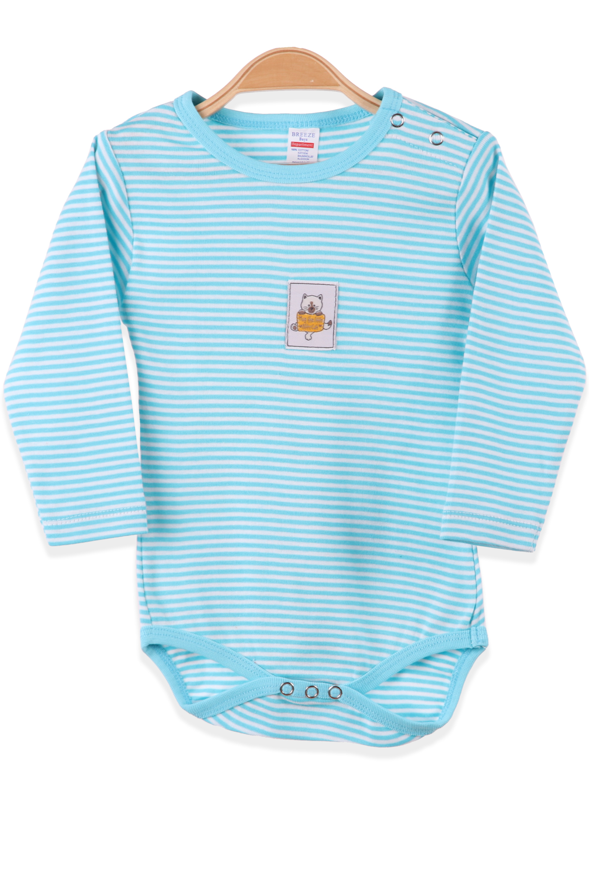 Erkek Bebek Çıtçıtlı Body Turkuaz (9 Ay-3 Yaş) BREEZE