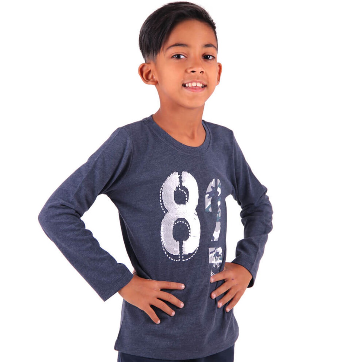 Erkek Çocuk Body Baskılı Lacivert (6-12 Yaş)