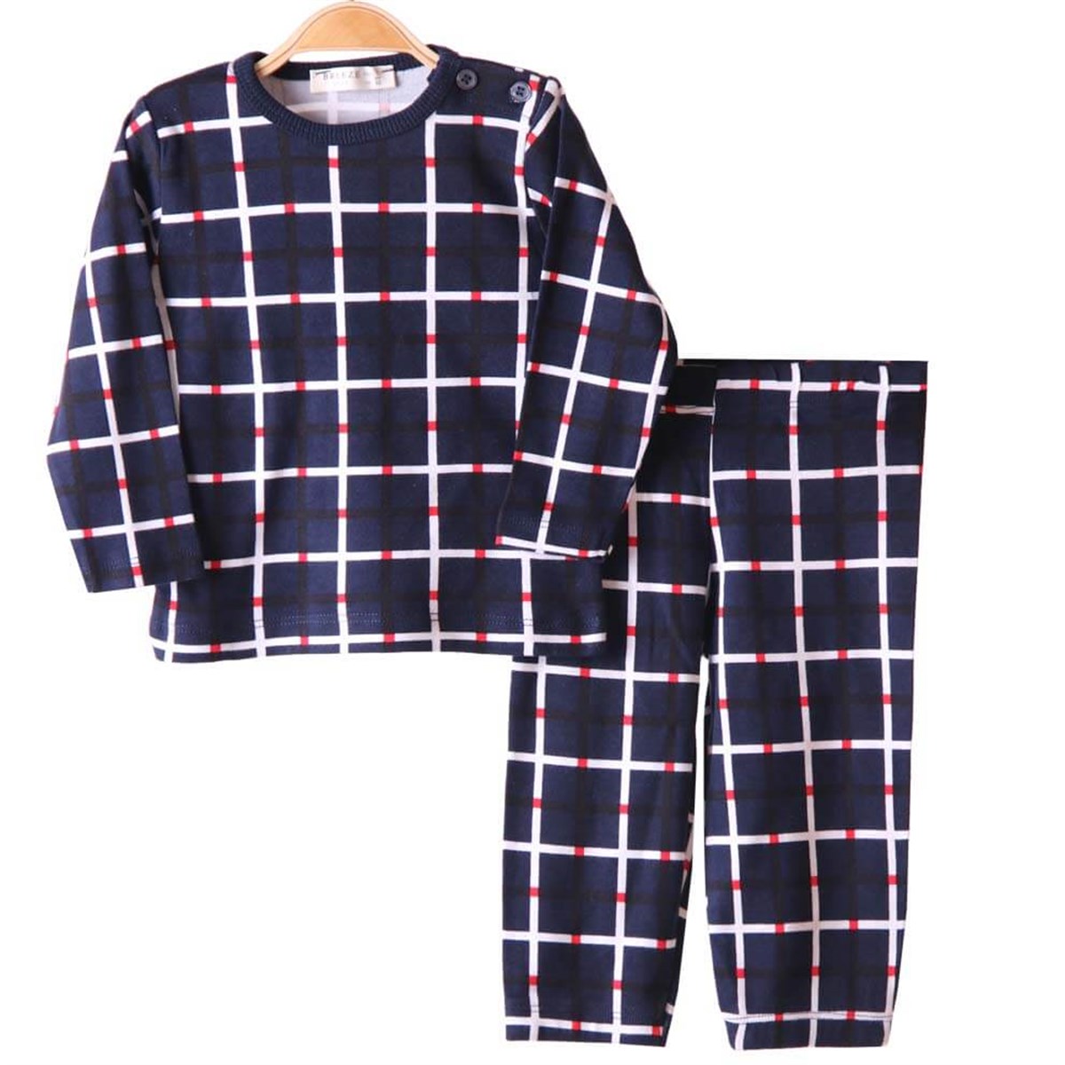 Erkek Çocuk Pijama Takımı Lacivert-Ekru (1-4 Yaş) BREEZE